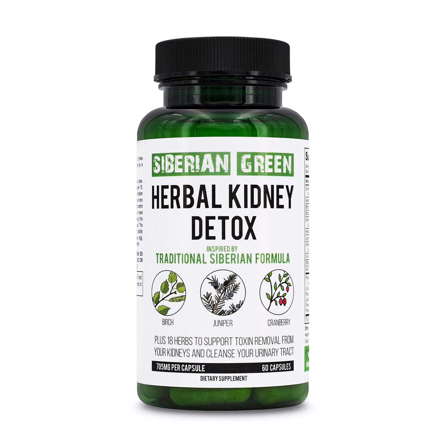 Siberian Green Herbal Kidney Detox Capsule, 60 Count