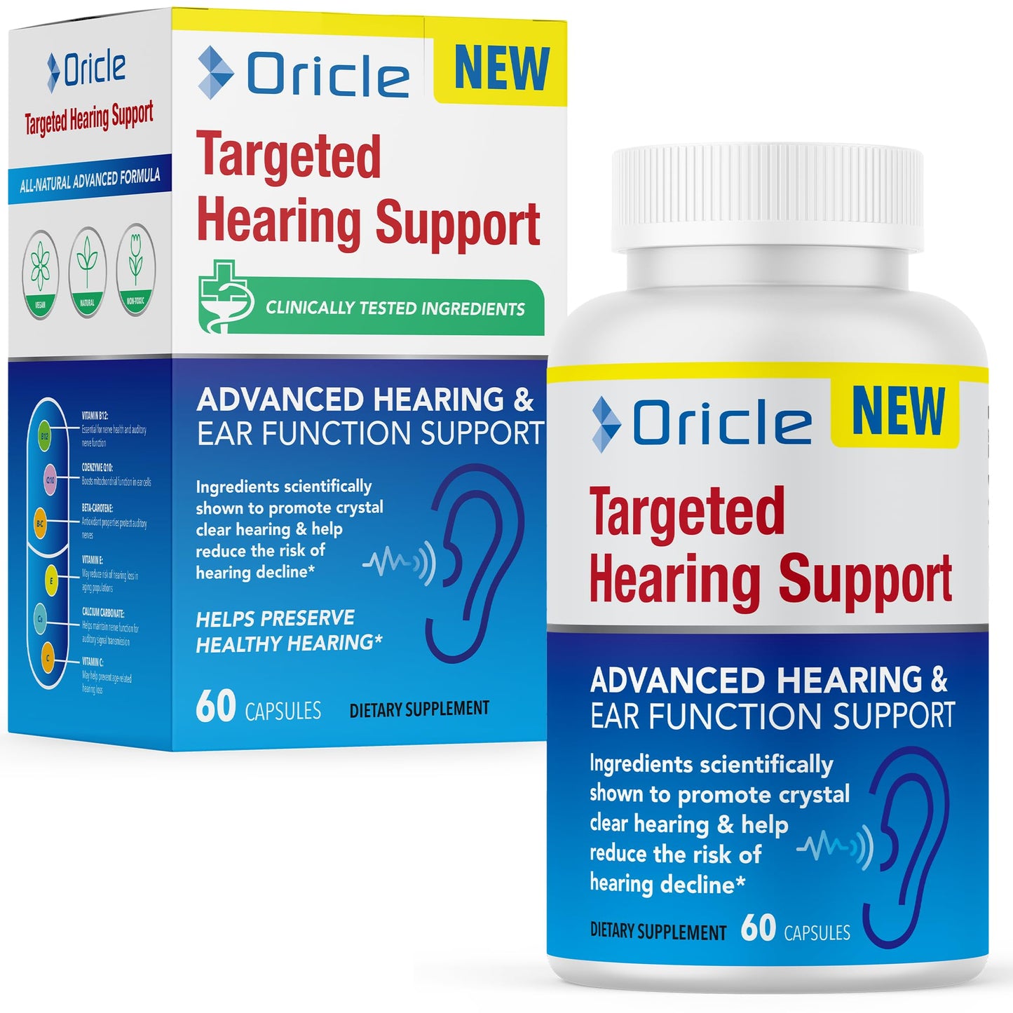 Oricle Targeted Hearing Support 60 Vegan Capsules