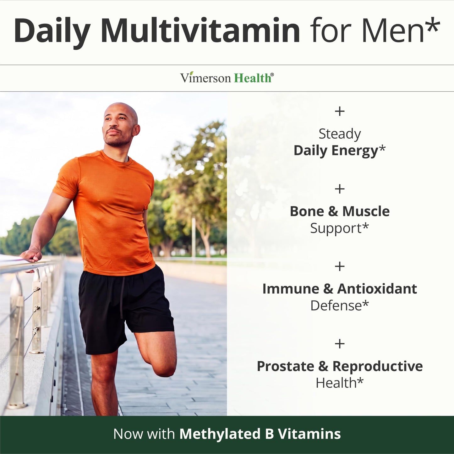 Vimerson Health Multivitamin for Men: Methylated B Vitamins, Chelated Minerals and Bioavailable D3 for Focus and Energy Support – Daily Mens Multivitamins and Multiminerals, 60 Capsules