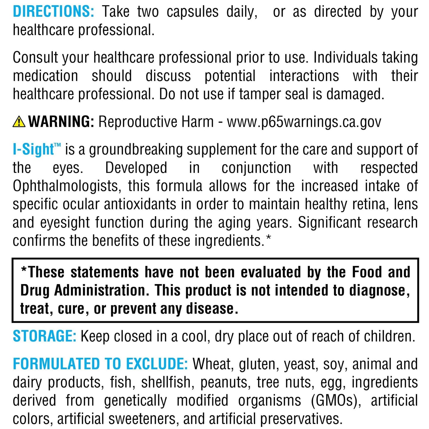 XYMOGEN I-Sight Eye Health & Vision Support Antioxidant Nutrient Formula Aids Macula, Retina & Lens Health 60 Capsules