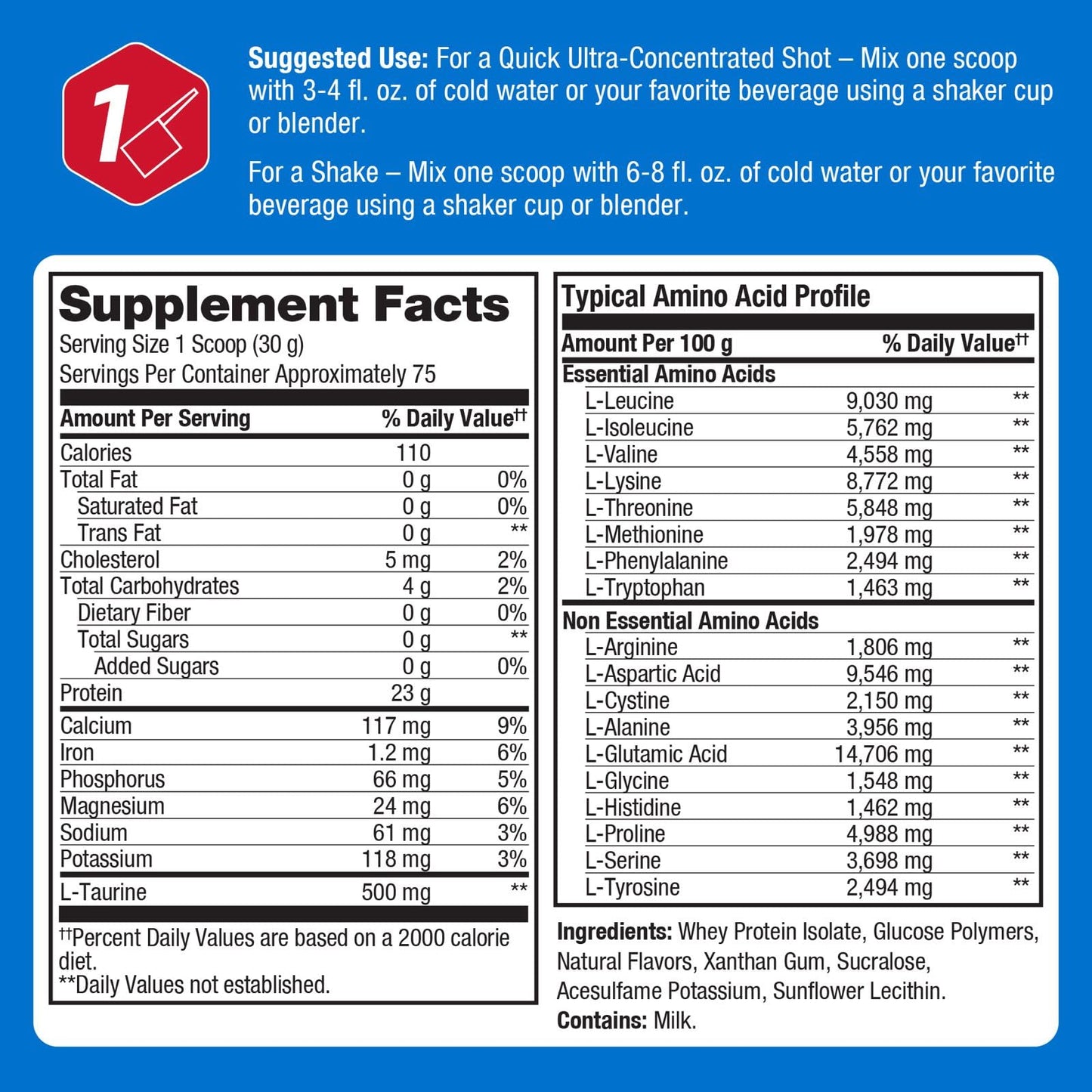 ProLab Whey Isolate Powder Vanilla Ice Cream 5 lb 80 Servings