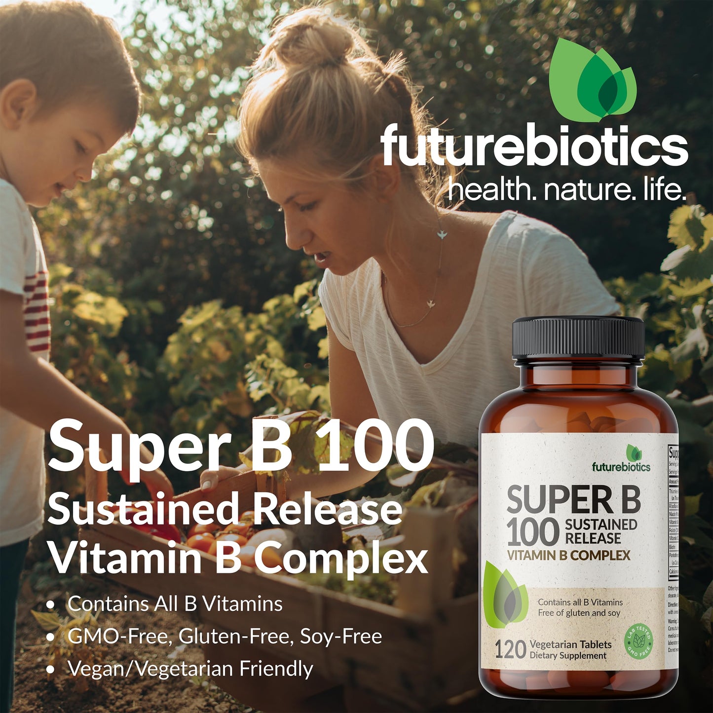 Futurebiotics Super B 100 Sustained Release Vitamin B Complex Tablet 120