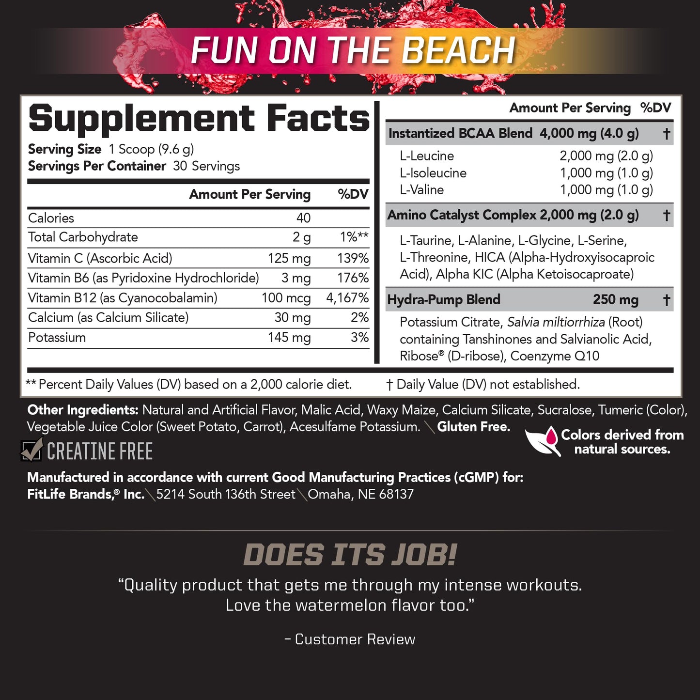 PMD Sports BCAA Stim-Free Powder 267