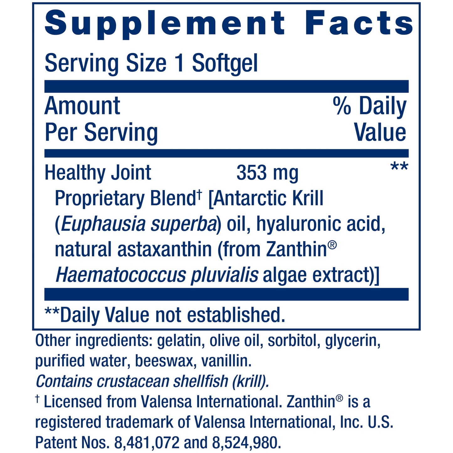 Life Extension Krill Healthy Joint Formula Softgels, 30
