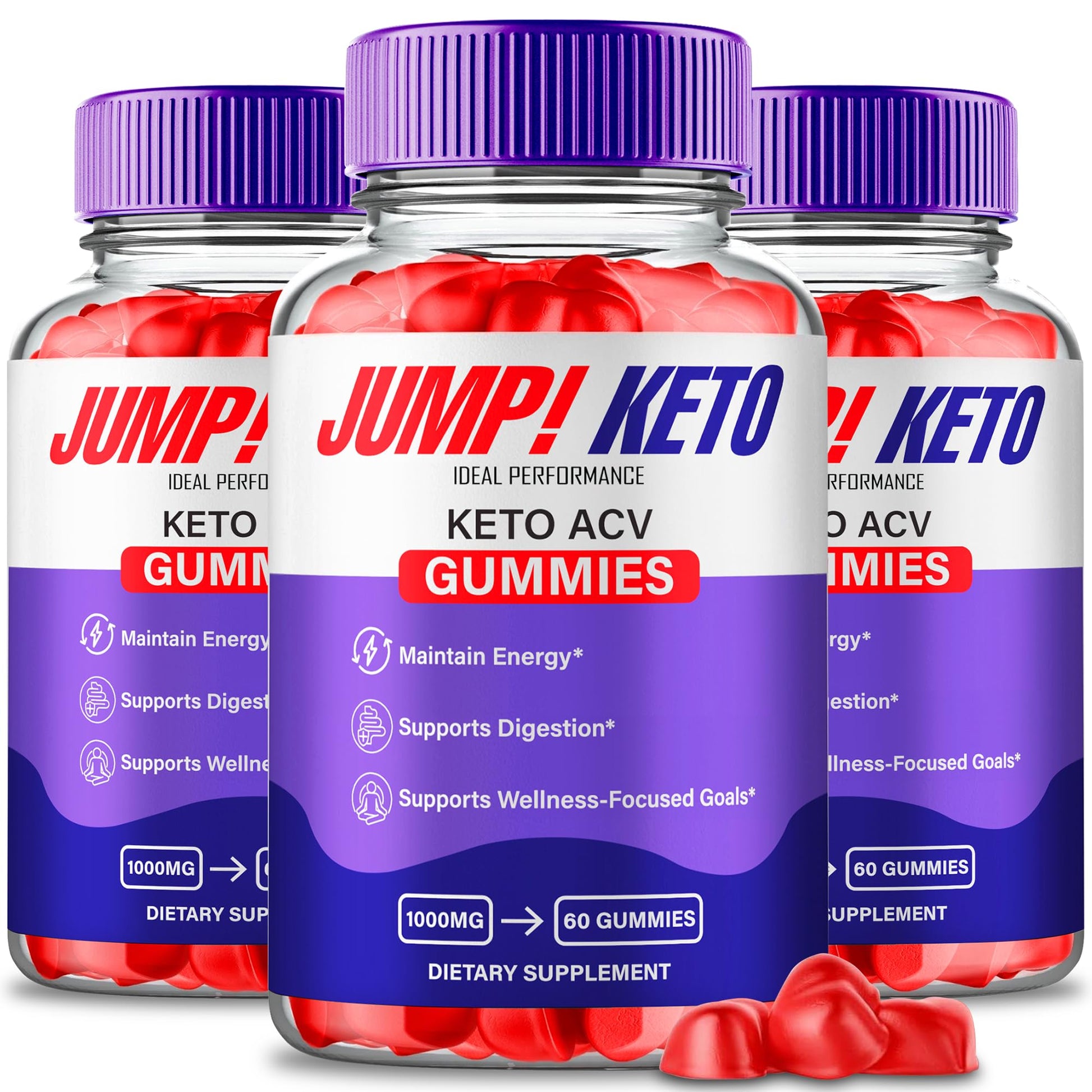 IDEAL PERFORMANCE Jump Keto ACV Gummies, 180 Gummies