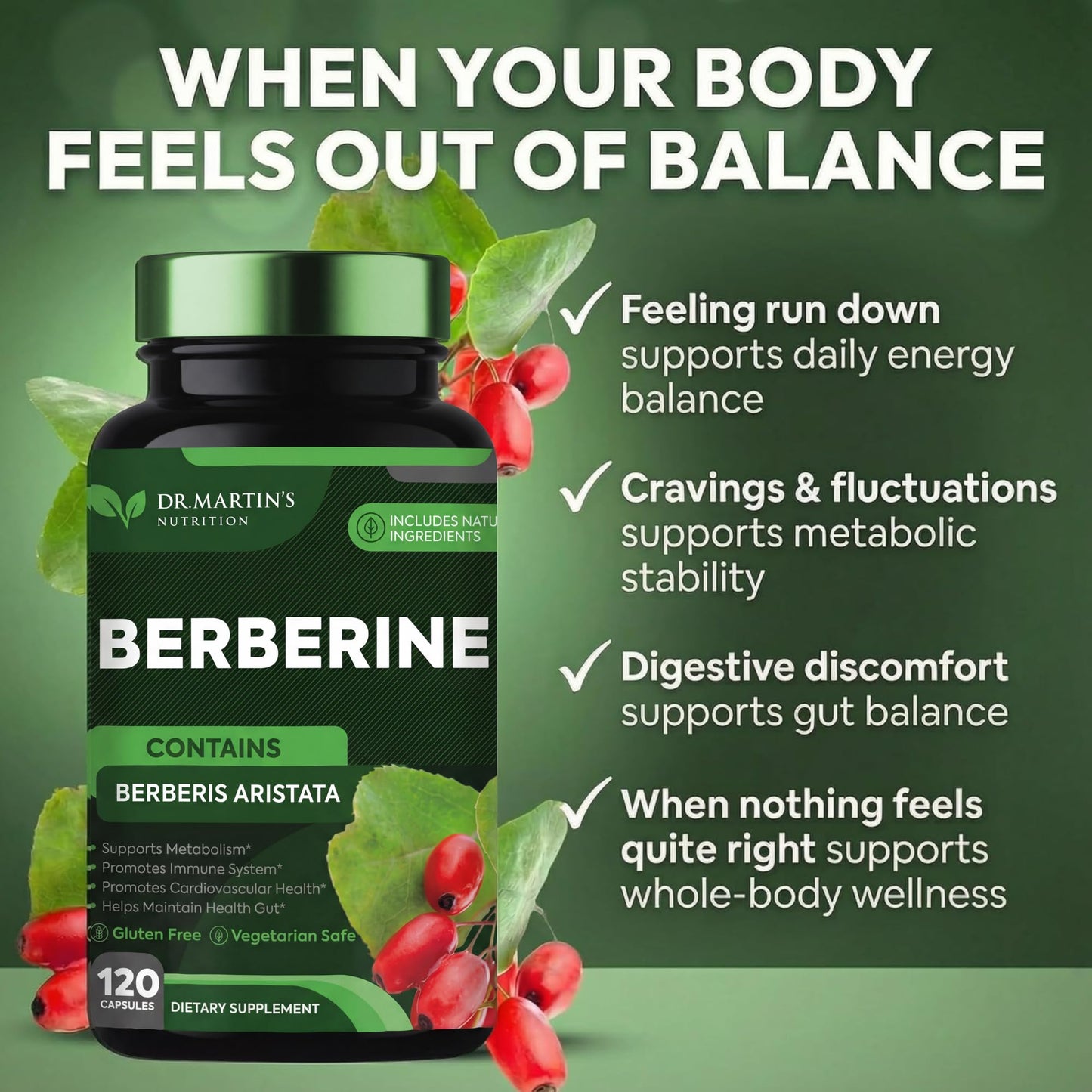 Dr. Martin's Nutrition Berberine Capsule 120