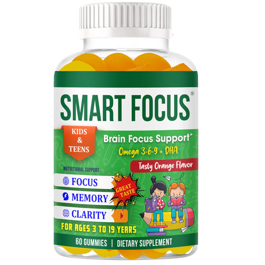 Generic Smart Focus Gummies for Kids & Teens Omega-3 DHA, 60 Gummies