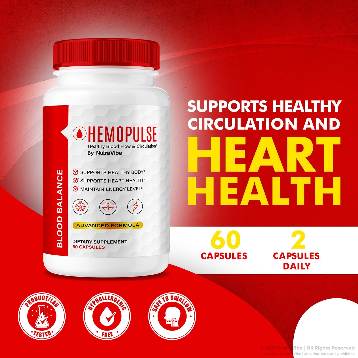 NutraVibe HemoPulse Capsule 180 Capsules