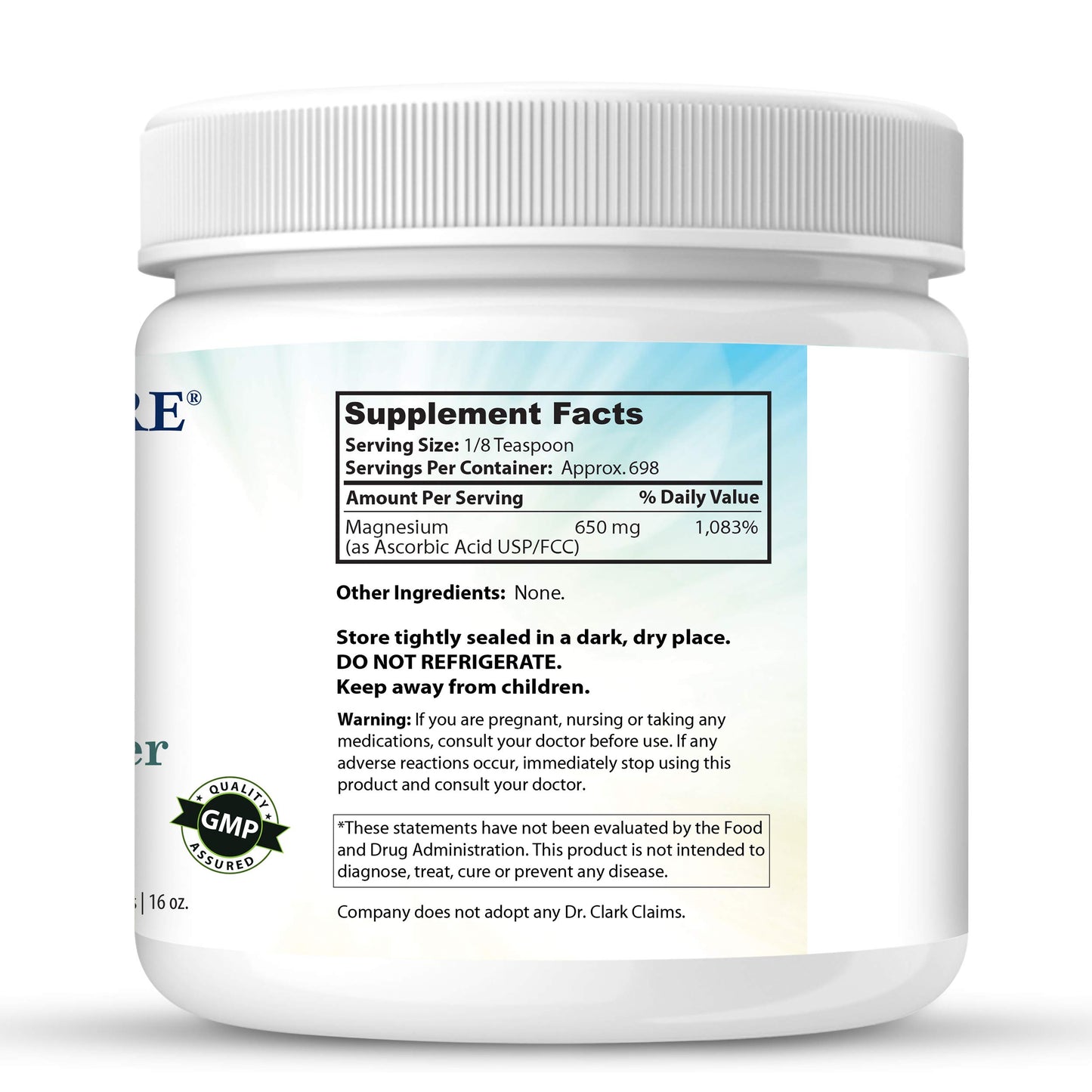 Dr Clark Store Vitamin C Powder 16 oz