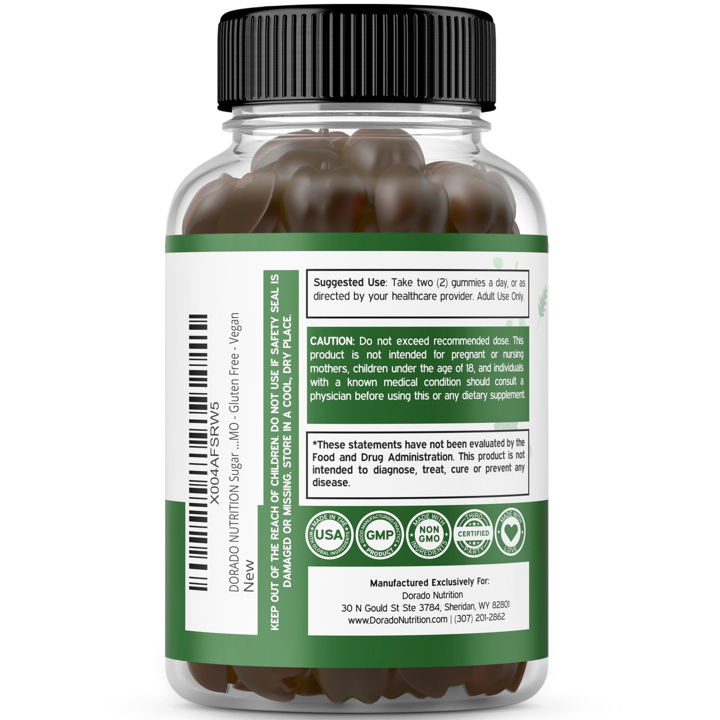 DORADO NUTRITION Fruit and Veggies Supplement 120 Gummies