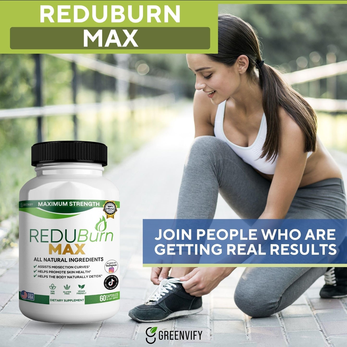 GREENVIFY Redubutt Max Maximum Strength Dietary Supplement 60 Capsules