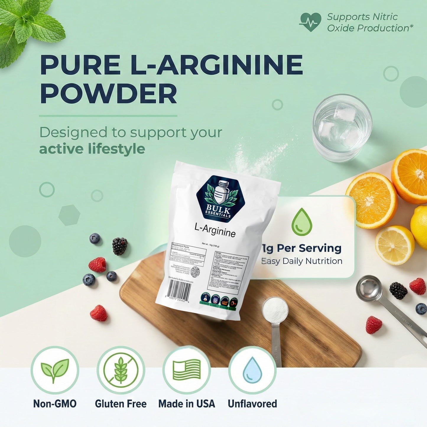 Bulk Essentials L-Arginine Powder 3.53 oz
