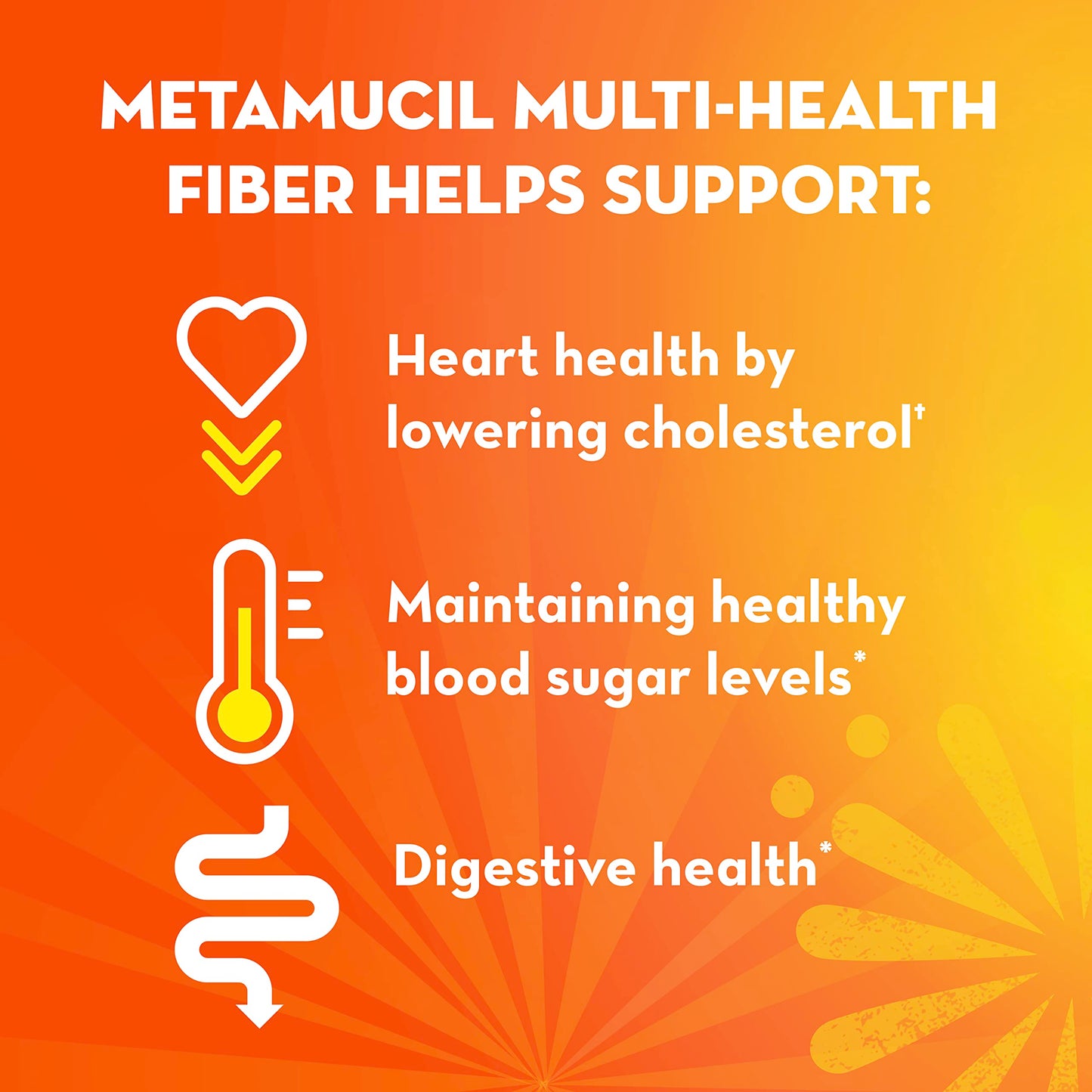 Metamucil 3-in-1 Psyllium Husk Fiber Capsules, 160 Capsules