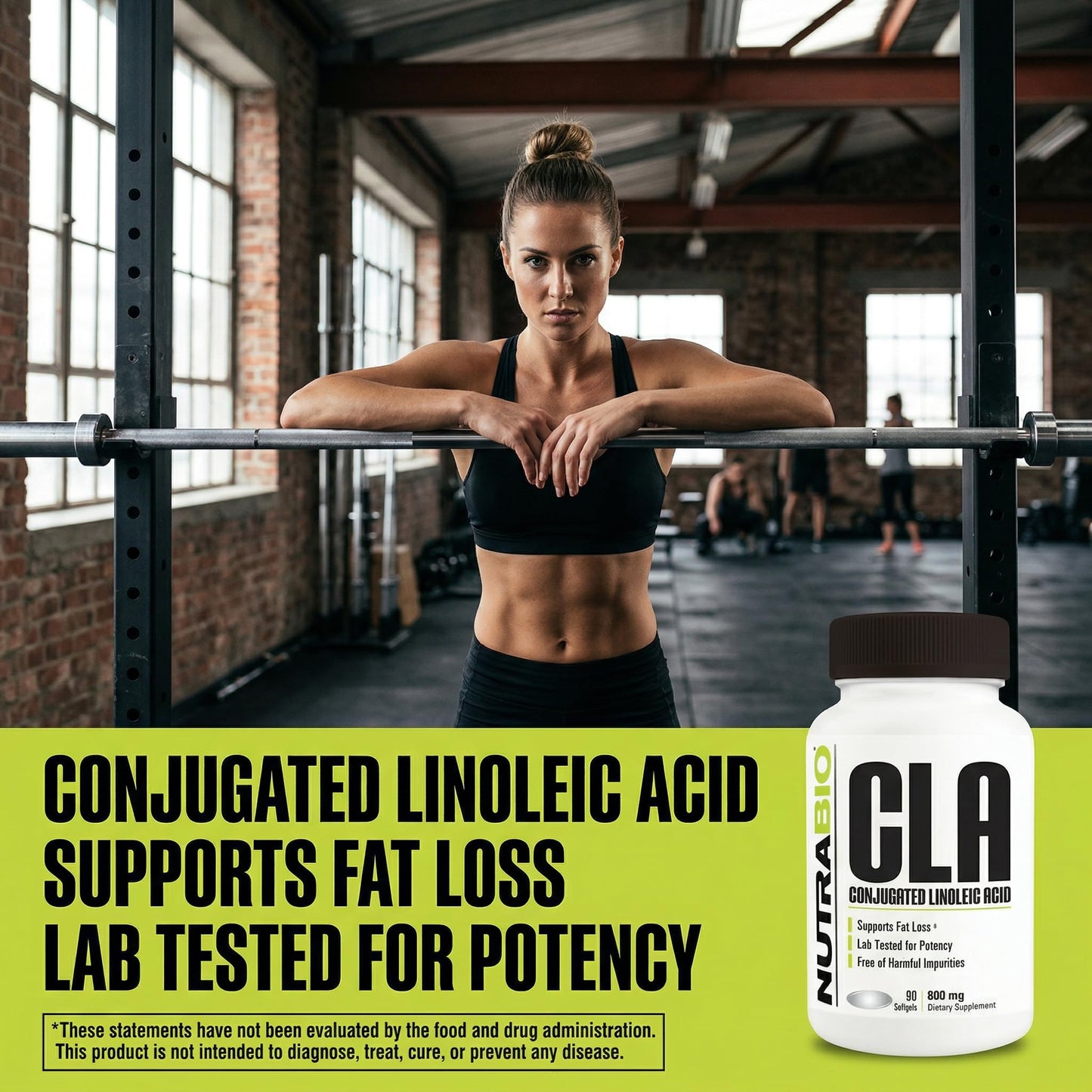 NutraBio CLA Conjugated Linoleic Acid Supplement Softgels 90 Count