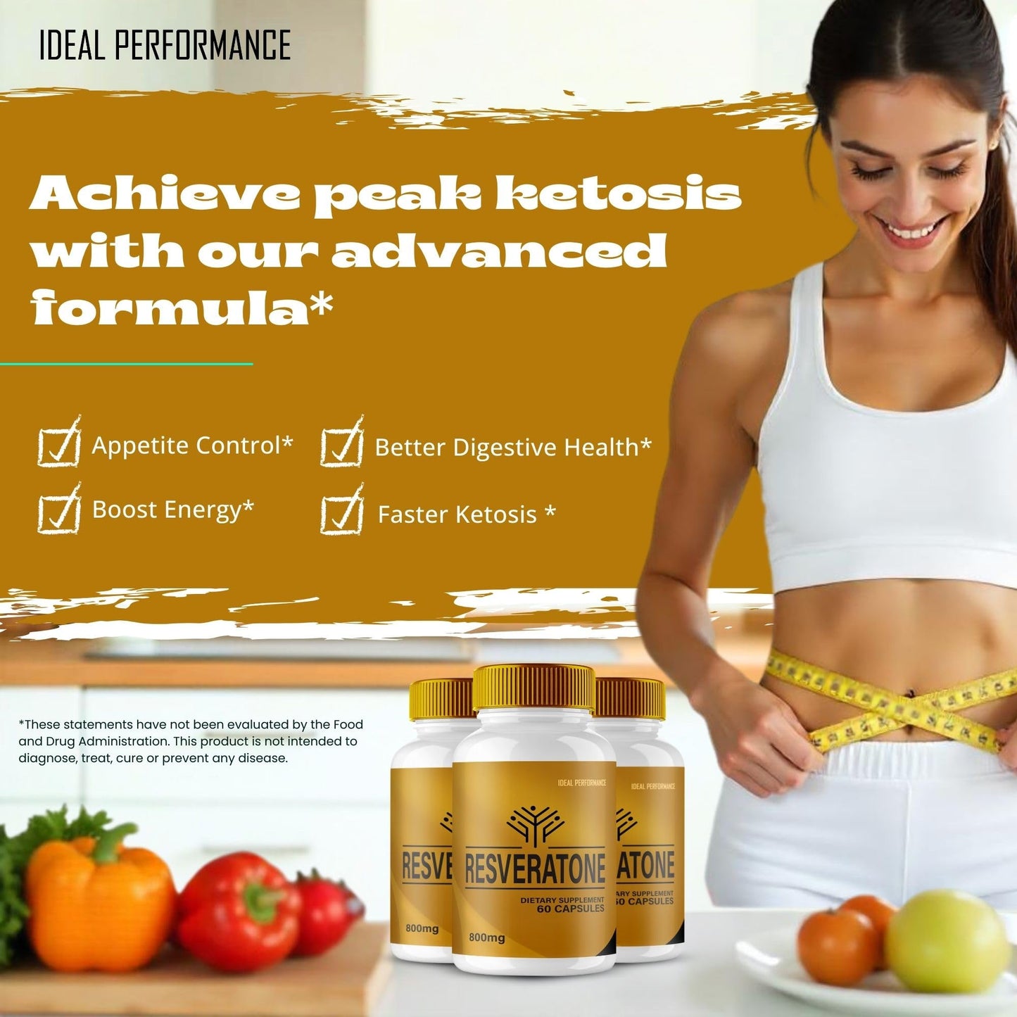 IDEAL PERFORMANCE Resveratone Capsules, 60 Count