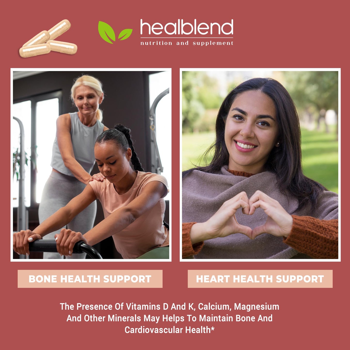 Healblend Women's Multivitamin with Biotin (Without Iron), 60 Capsules
