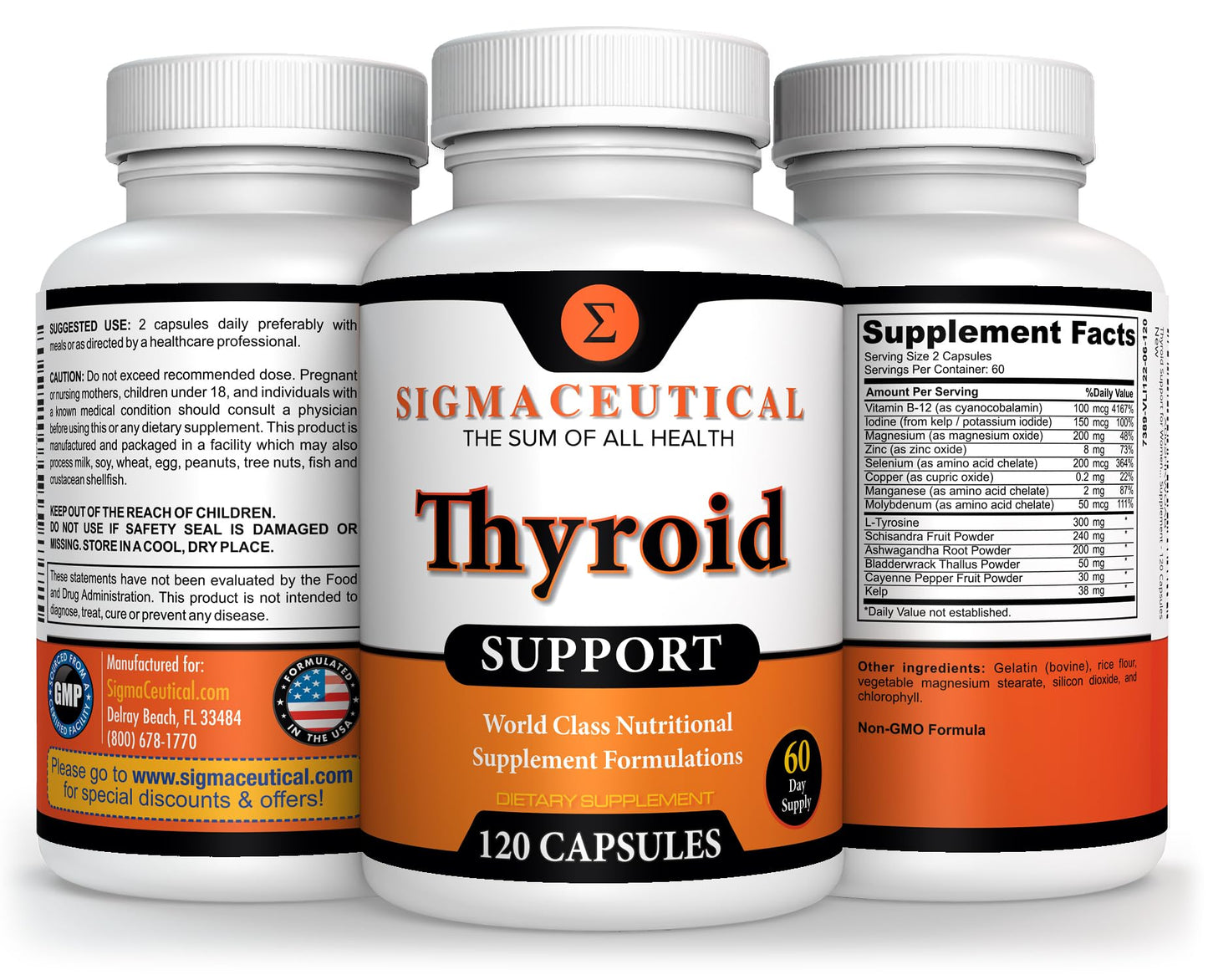 Sigmaceutical Thyroid Wellness Blend Zinc, Selenium & Iodine Complex Capsule 120 Count