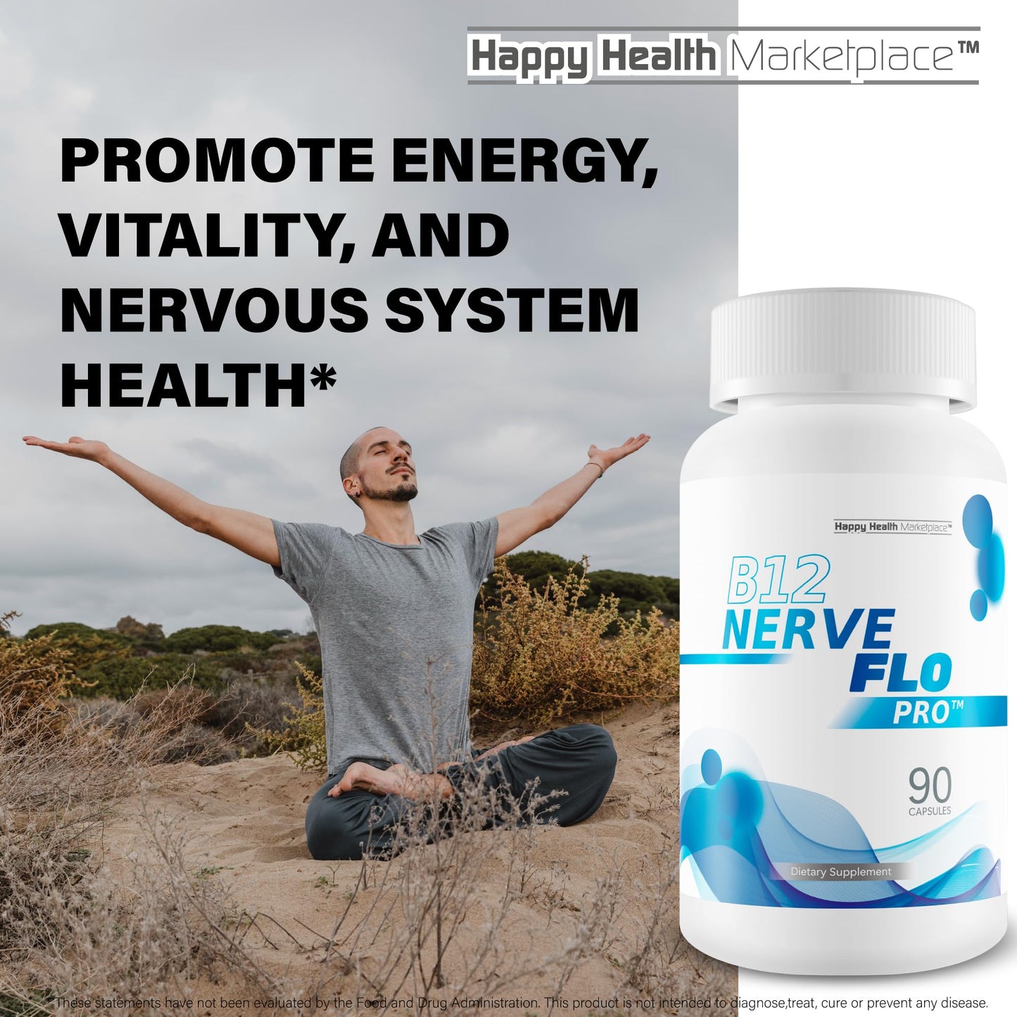 Happy Health Marketplace B12 Nerve Flo Pro Capsule 90 Count
