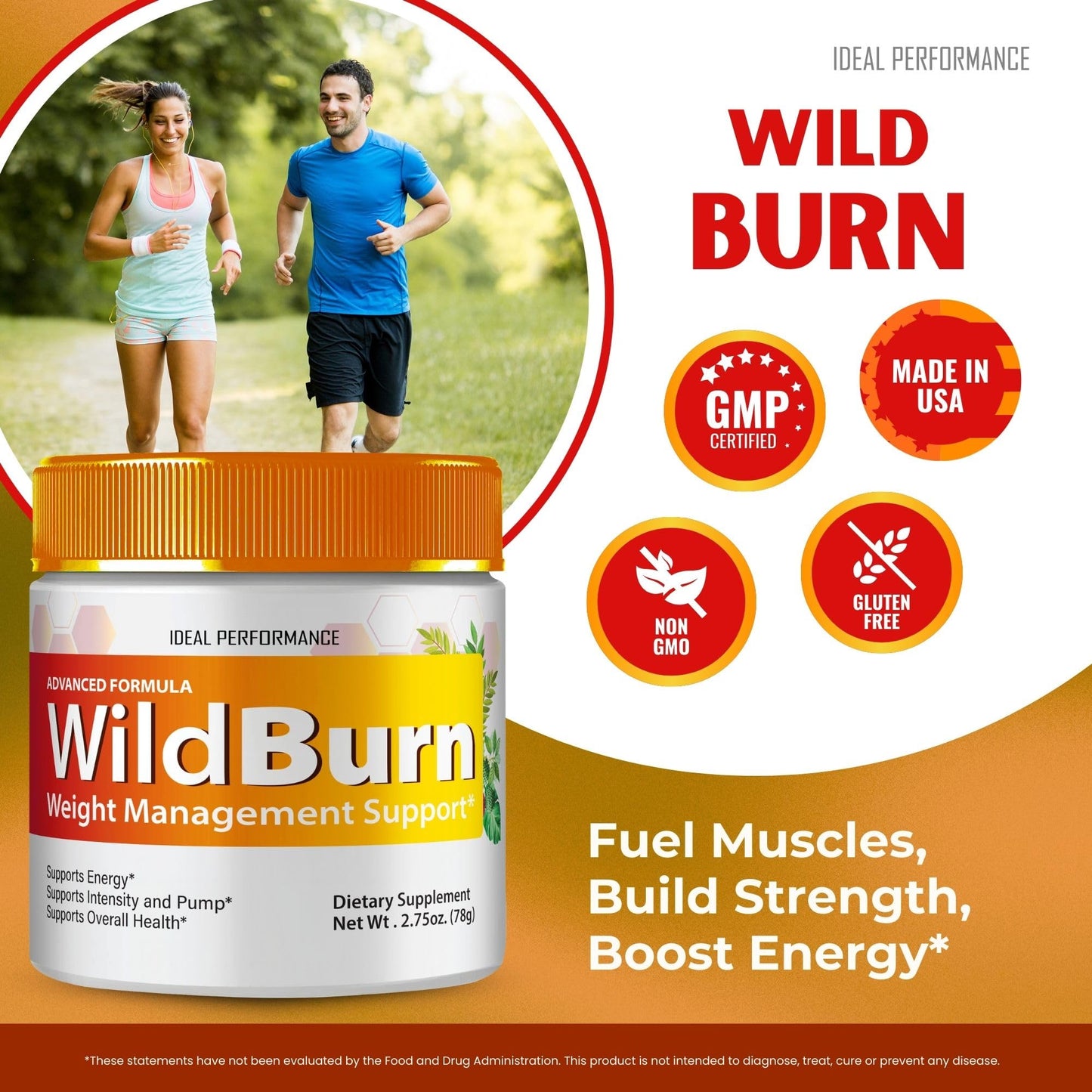 IDEAL PERFORMANCE Wild Burn Powder 2 Pack