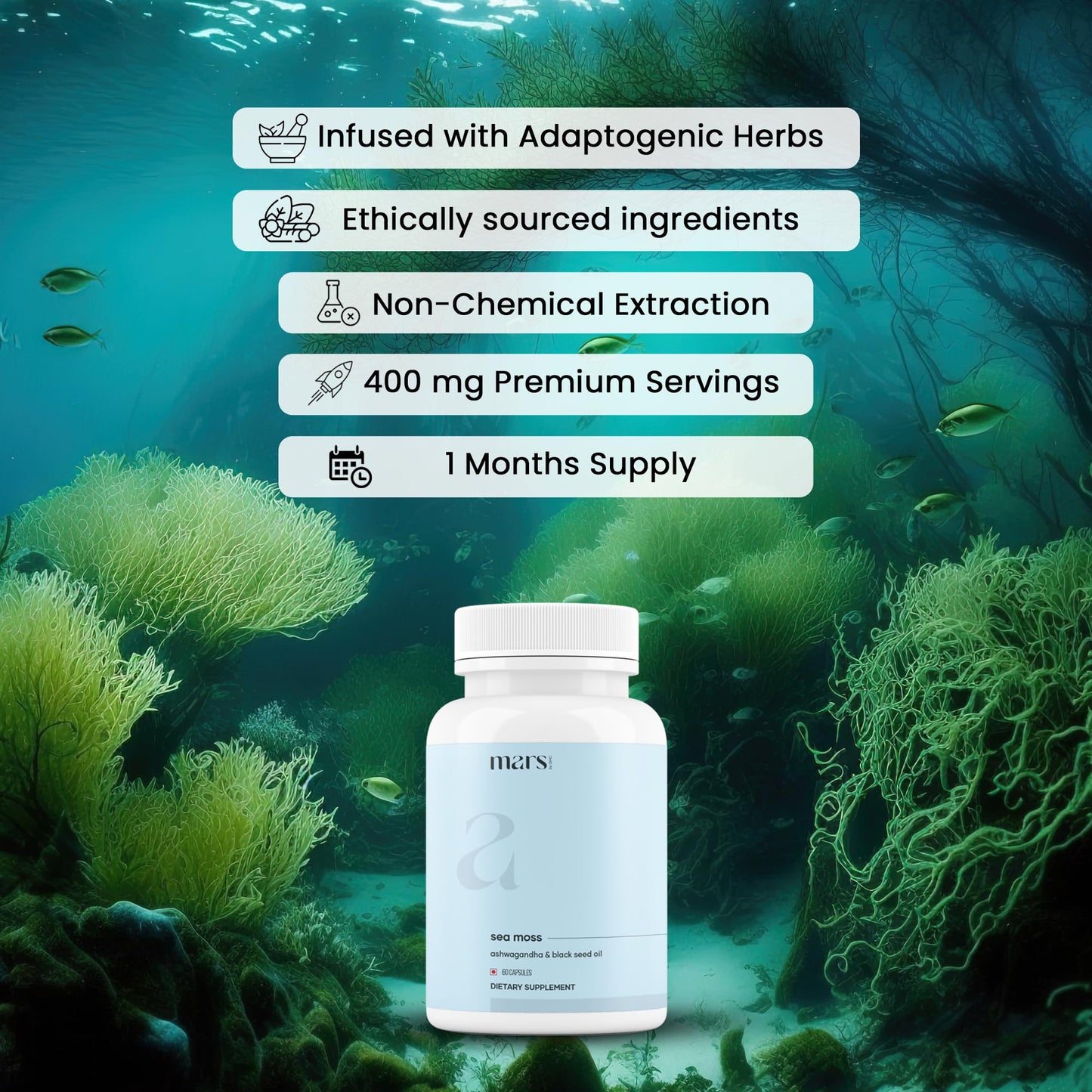 Mars by GHC Sea Moss 180 Capsules