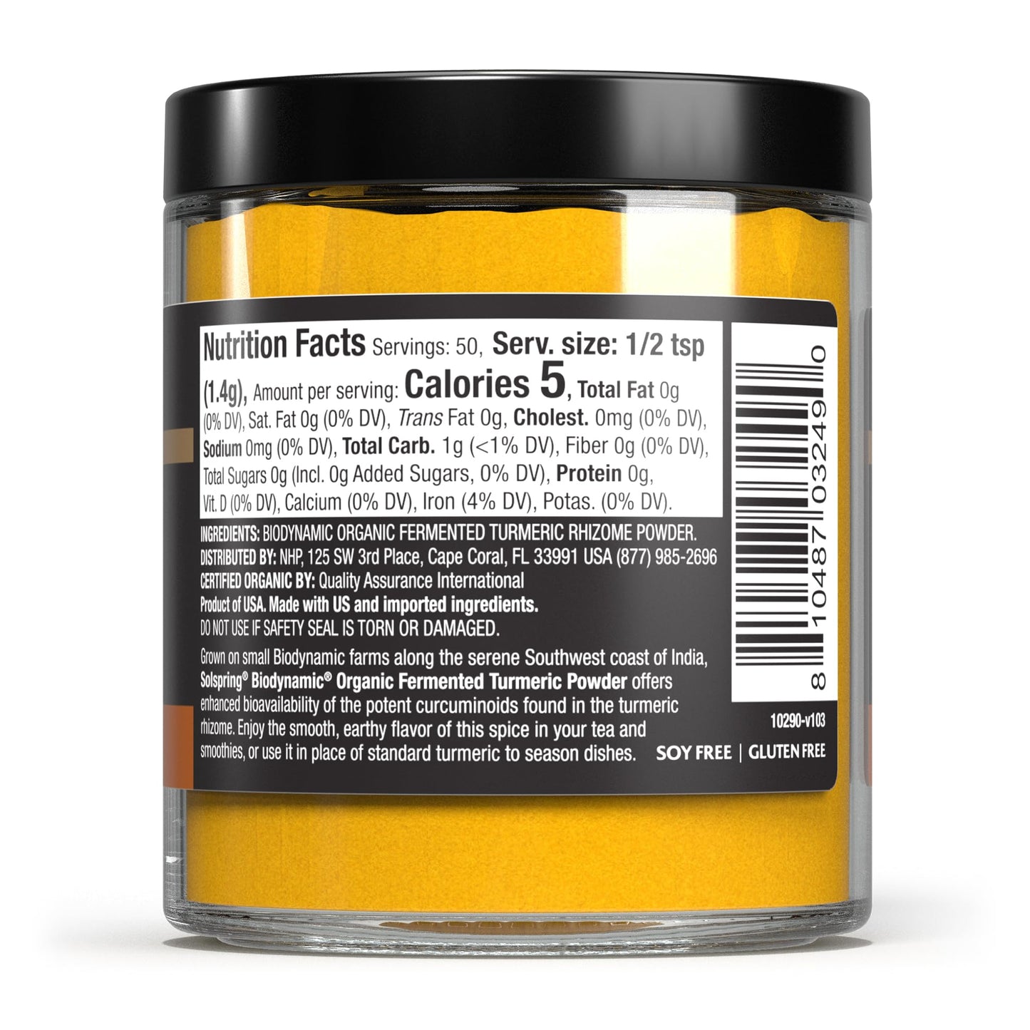 Dr. Mercola Solspring Fermented Turmeric Powder 2.4 oz, 50 Servings