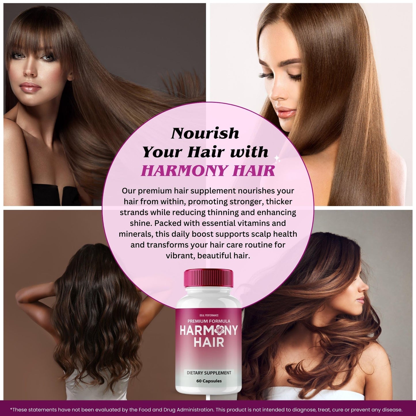 IDEAL PERFORMANCE Harmony Hair Growth Capsules, 60 Capsules