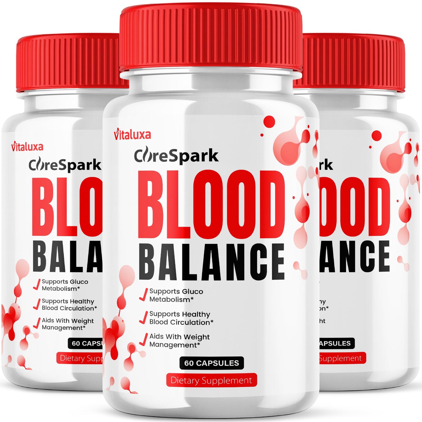 Vitaluxa Corespark Blood Balance Maximum Strength Blood Support Supplement Capsules 180 Capsules