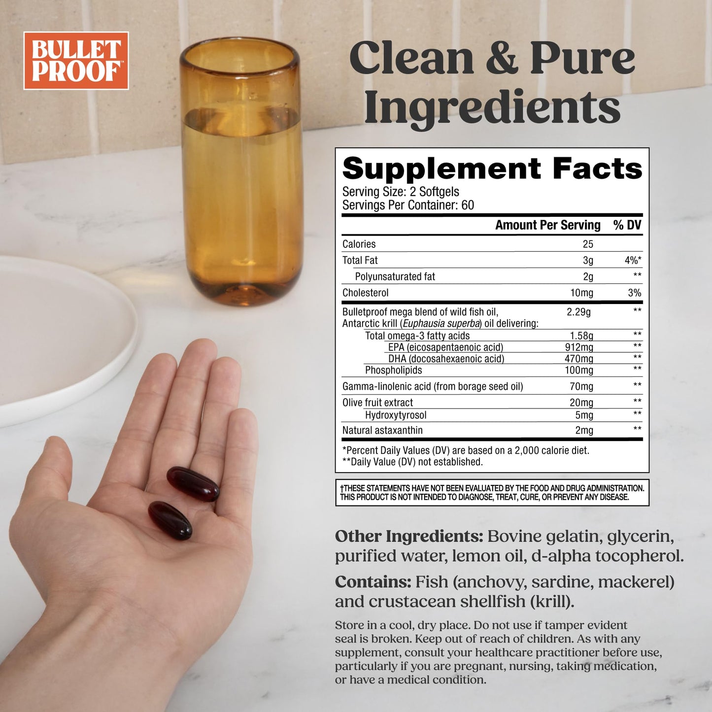 Bulletproof Omega Krill Complex Softgel 120 Count