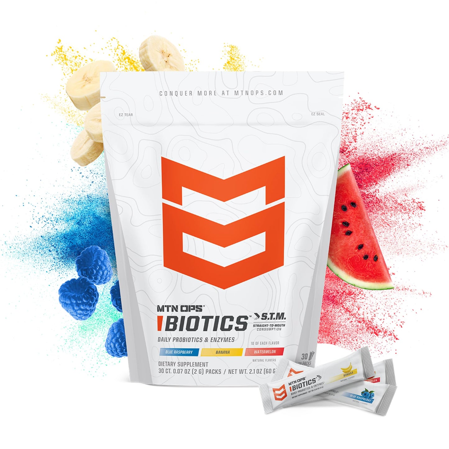 MTN OPS Biotics STM On-the-Go Probiotic Powder 2.1 Ounce