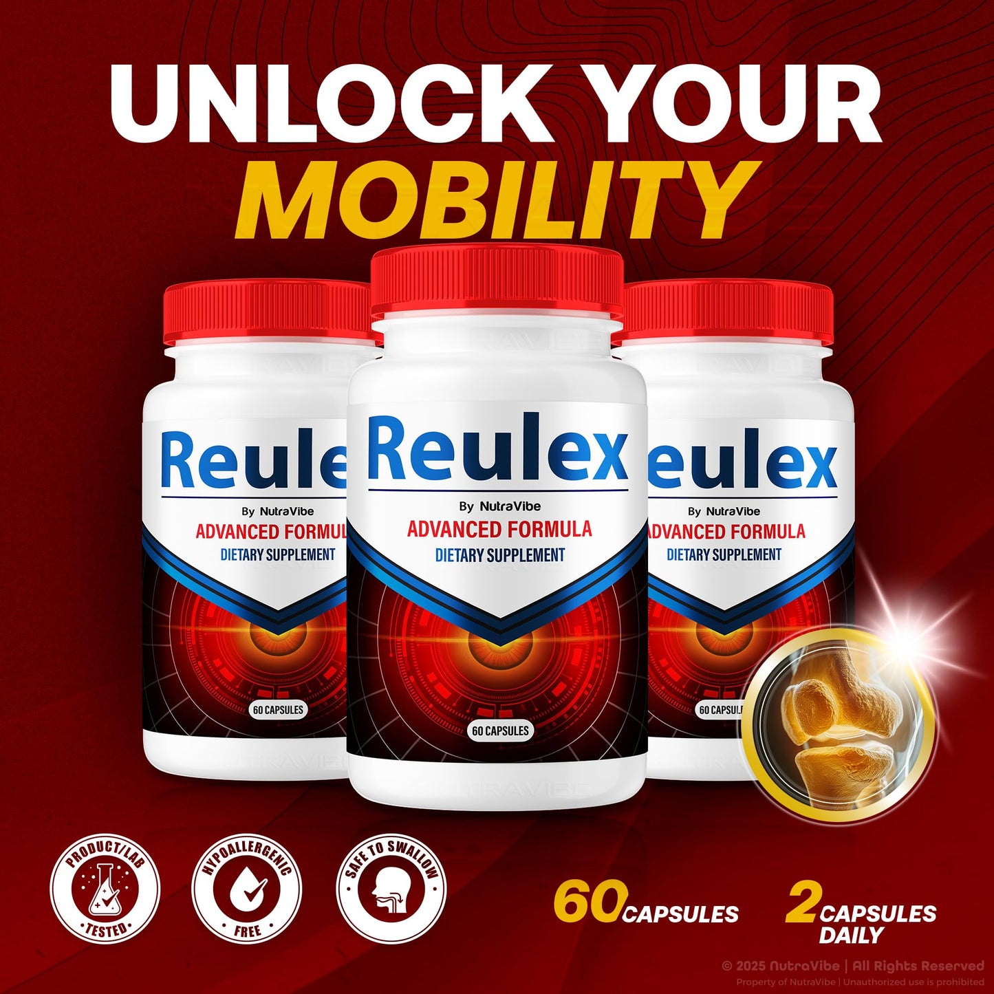 NutraVibe Reulex Capsules, 60 Capsules