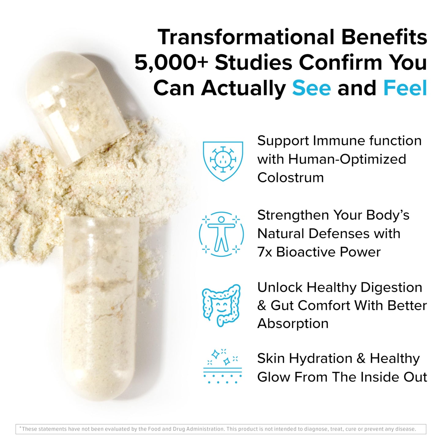 InnoSupps Colostra Optimized Colostrum Capsules for Immune Support, Gut Health and Muscle Recovery, 30 Capsules