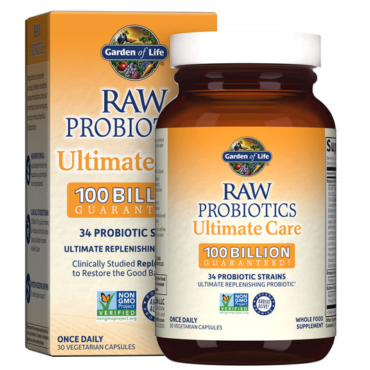 Garden of Life Raw Probiotics Ultimate Care Capsules, 30 Count