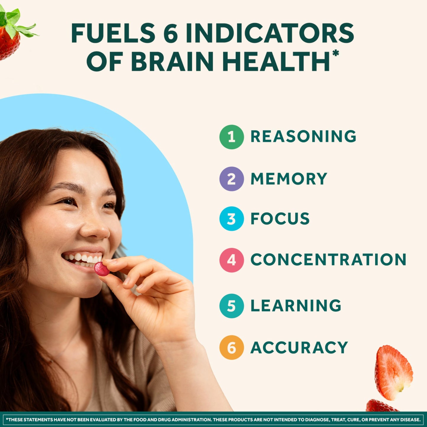 NEURIVA Plus Brain Supplements for Memory and Focus Gummy, 50 Count