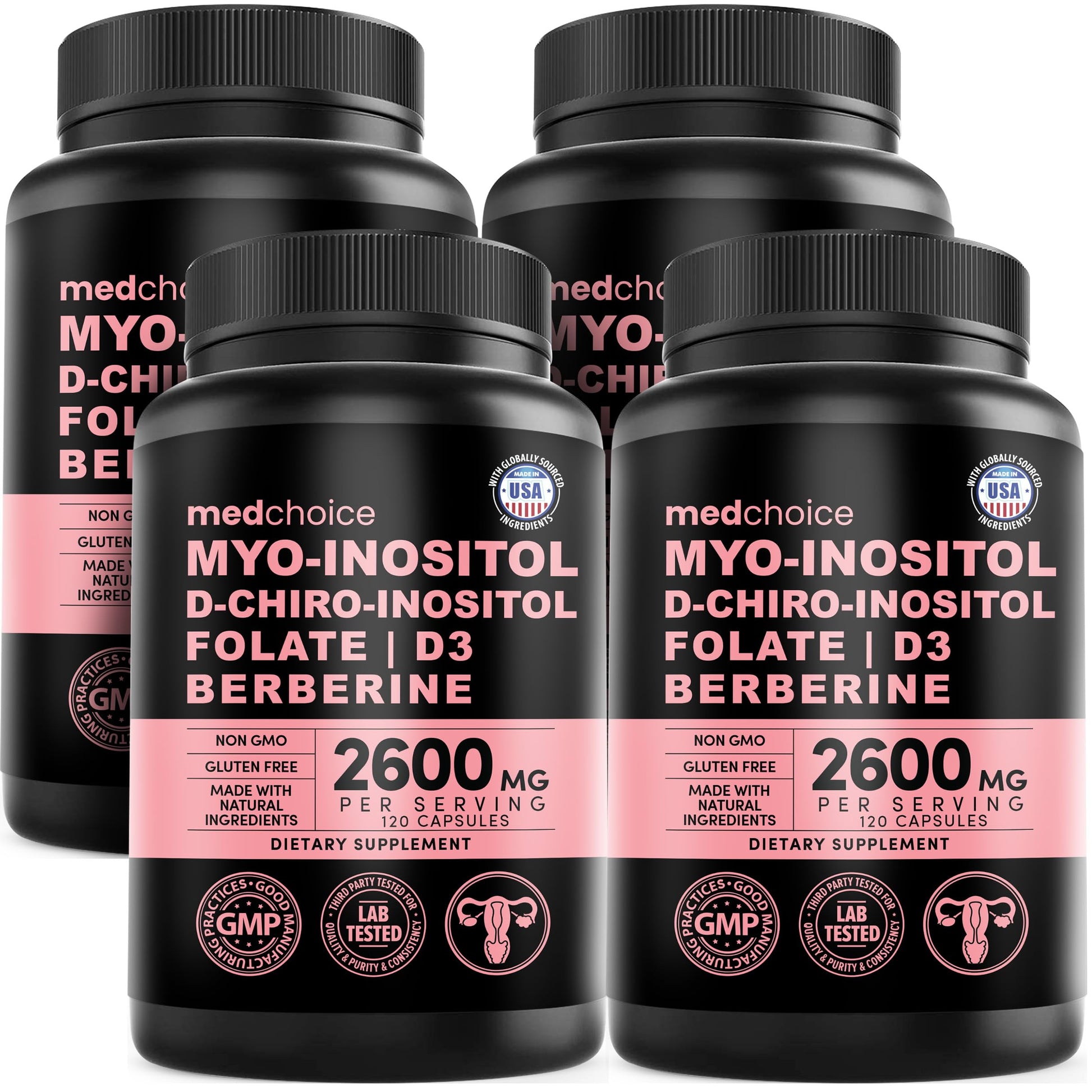 MEDCHOICE 14-in-1 Women’s Inositol Complex Supplement Capsules 480