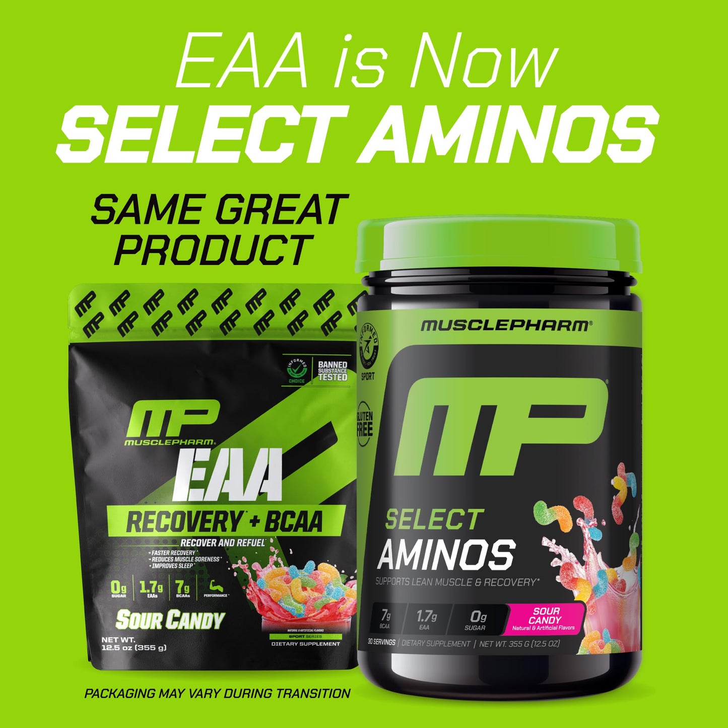 Muscle Pharm Select Aminos EAA + BCAAs Powder 64 Servings