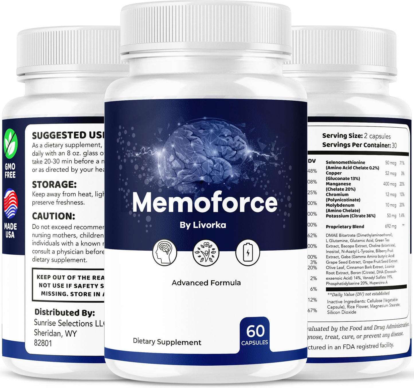 LIVORKA Memoforce Premium Formula, 180 Capsules