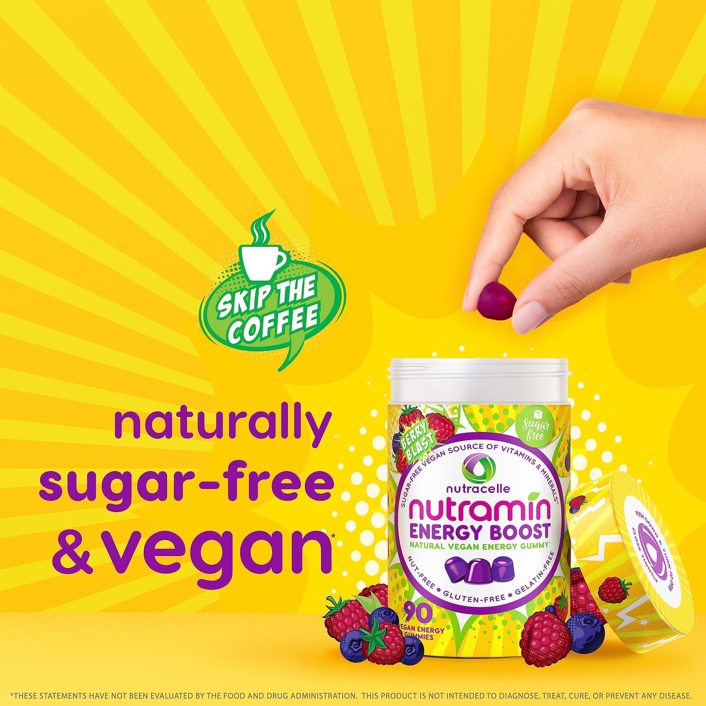 Nutracelle Nutramin Energy Boost Vitamin Gummy, 90 Gummies