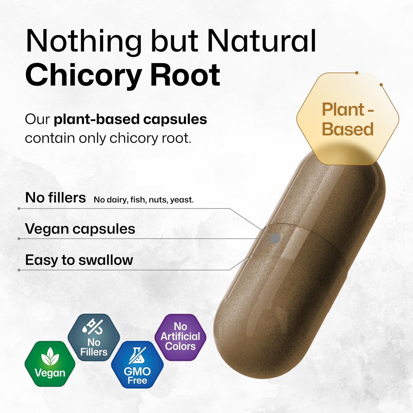 BIO KRAUTER Chicory Root for Gut & Digestive Support Capsules 100 Count
