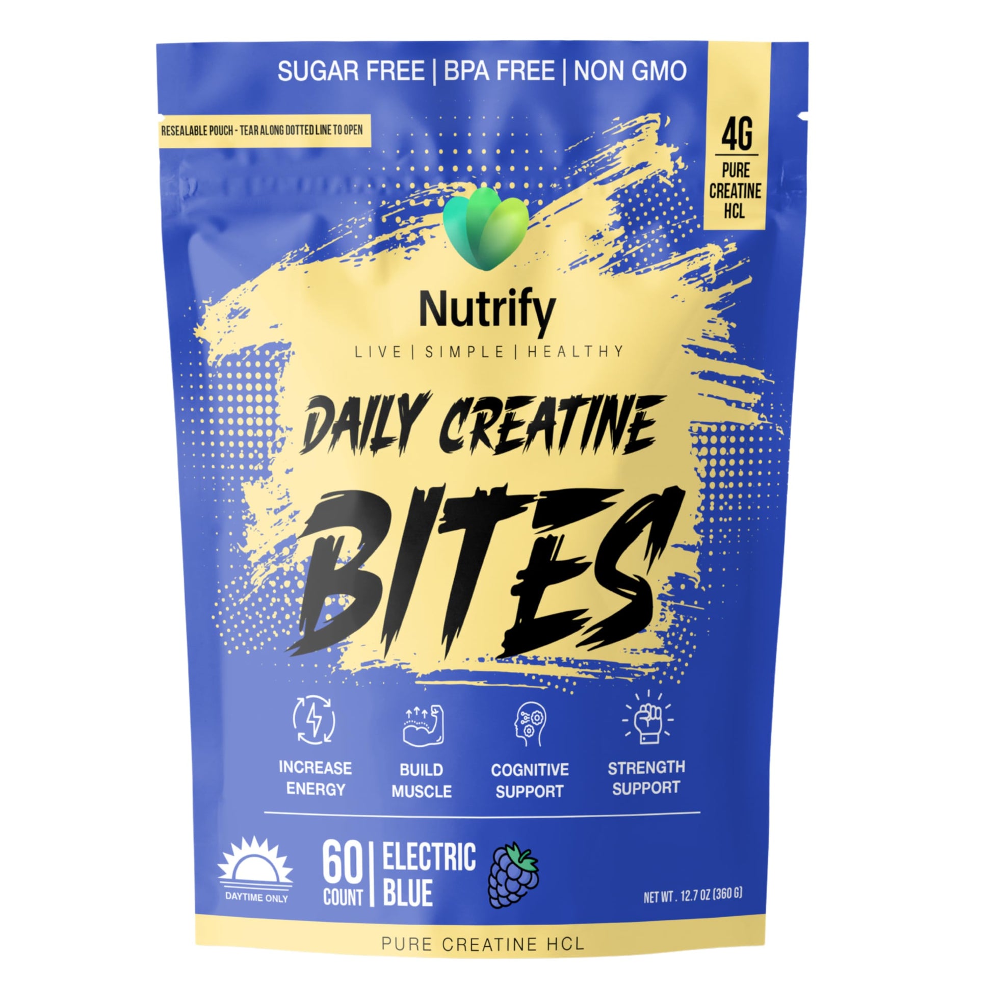 Nutrify Creatine Monohydrate Gummies, 60 Count
