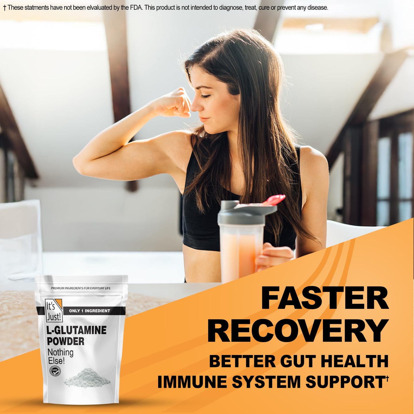It's Just! L-Glutamine Powder 17.6 oz