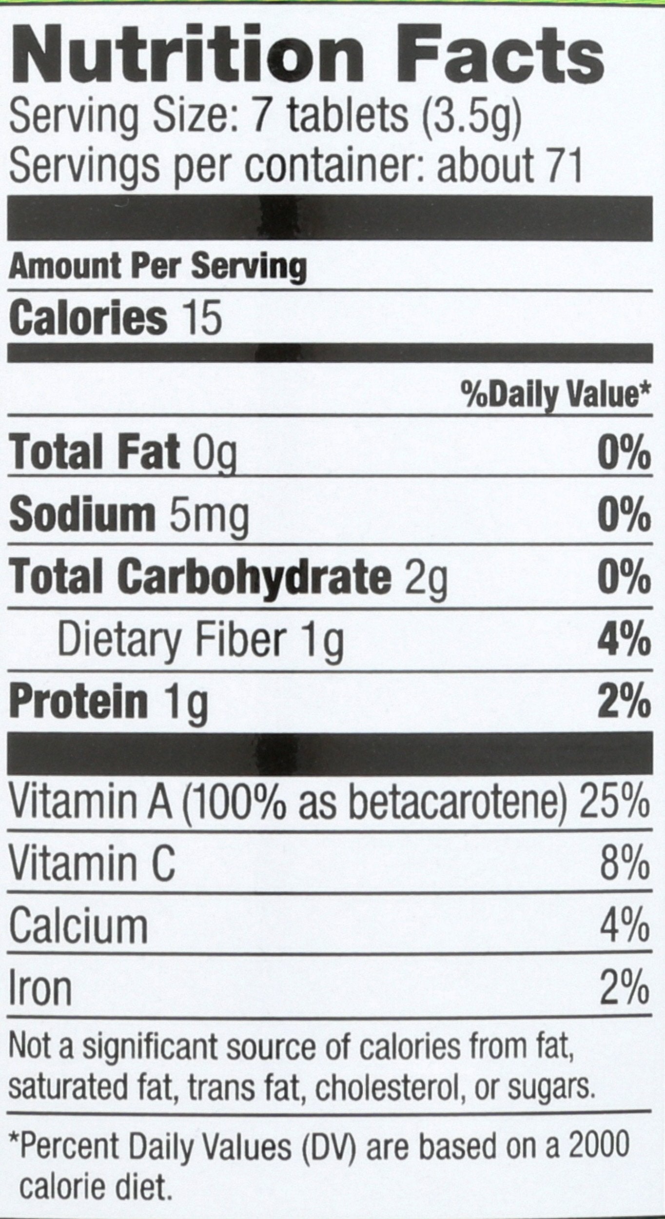 Pines Organic Alfalfa Tablets, 500 Count