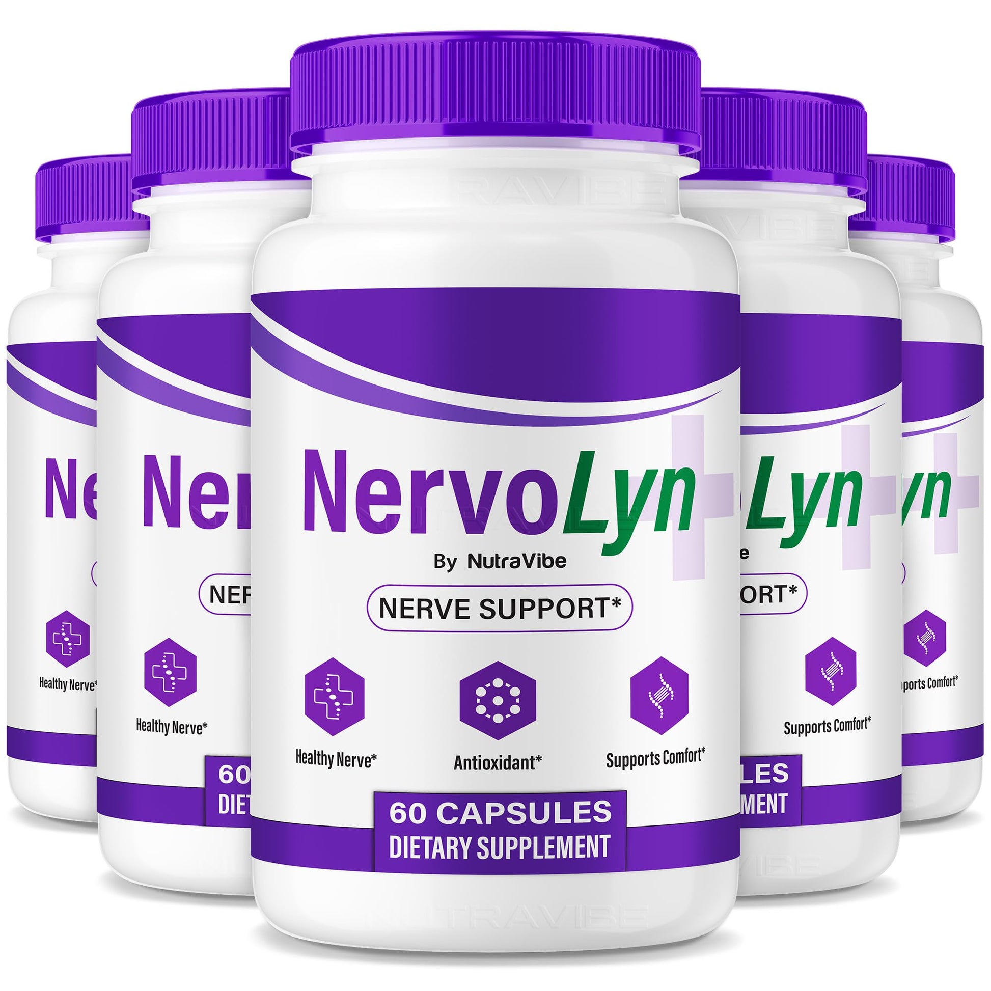 NutraVibe NervoLyn Advanced Nerve Support Supplement 300 Capsules