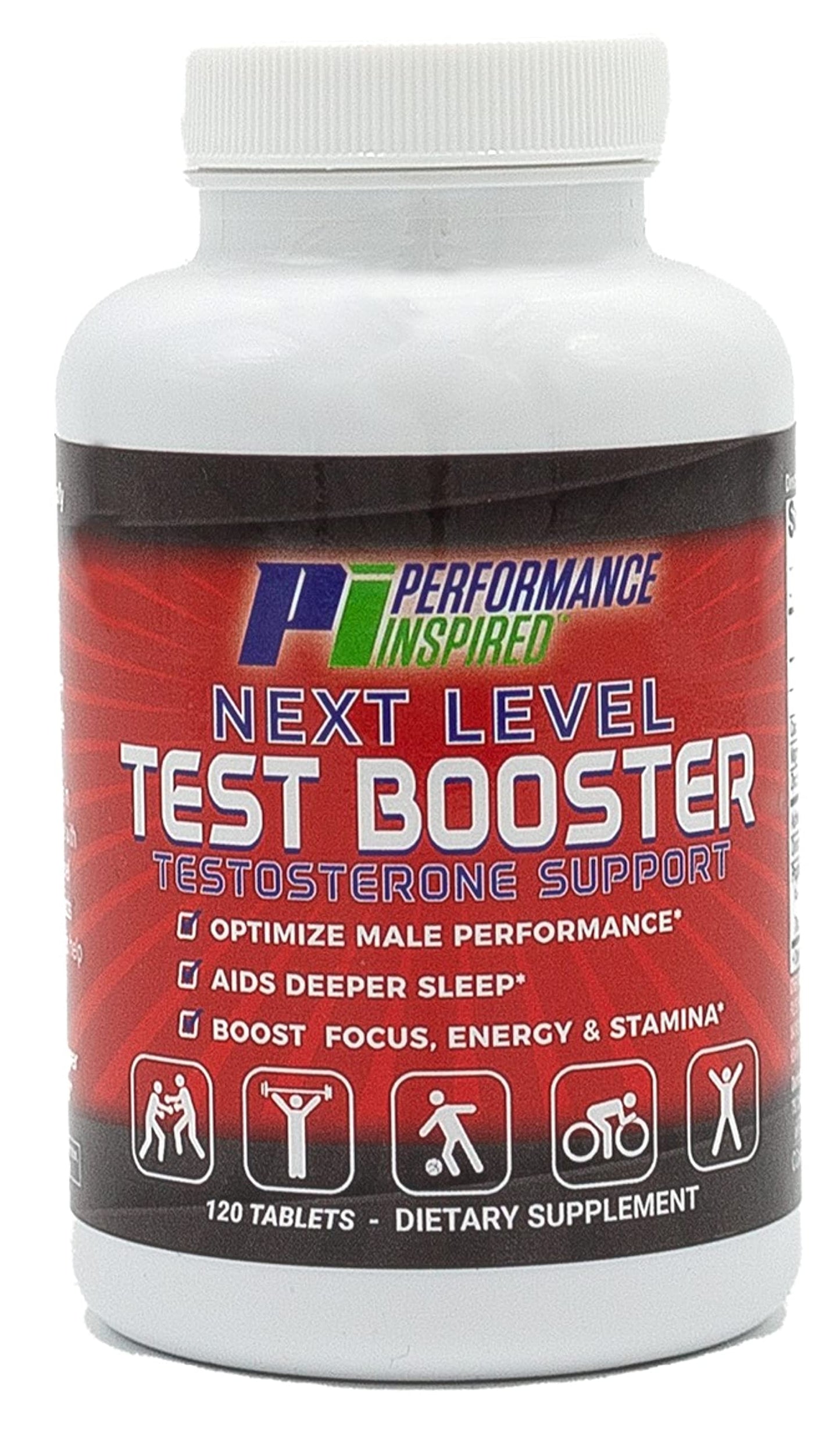 Performance Inspired Next Level Test Booster – Testosterone Support – Ashwagandha Root Extract – Energy, Stamina & Recovery, 120 Tablets