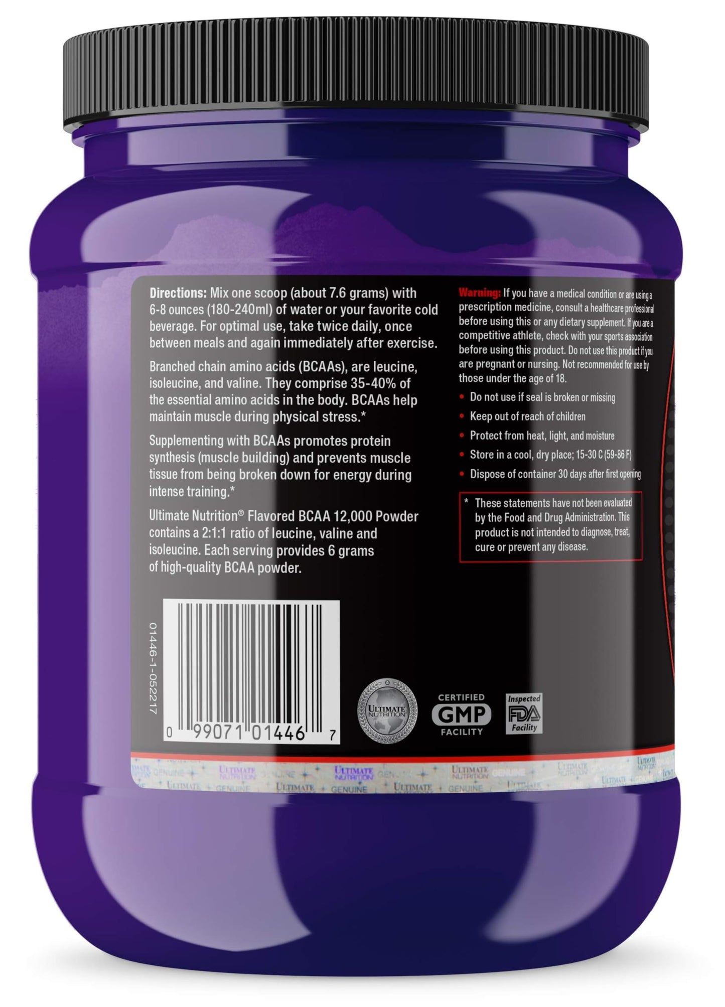 Ultimate Nutrition BCAA Powder Pink Lemonade 8 oz