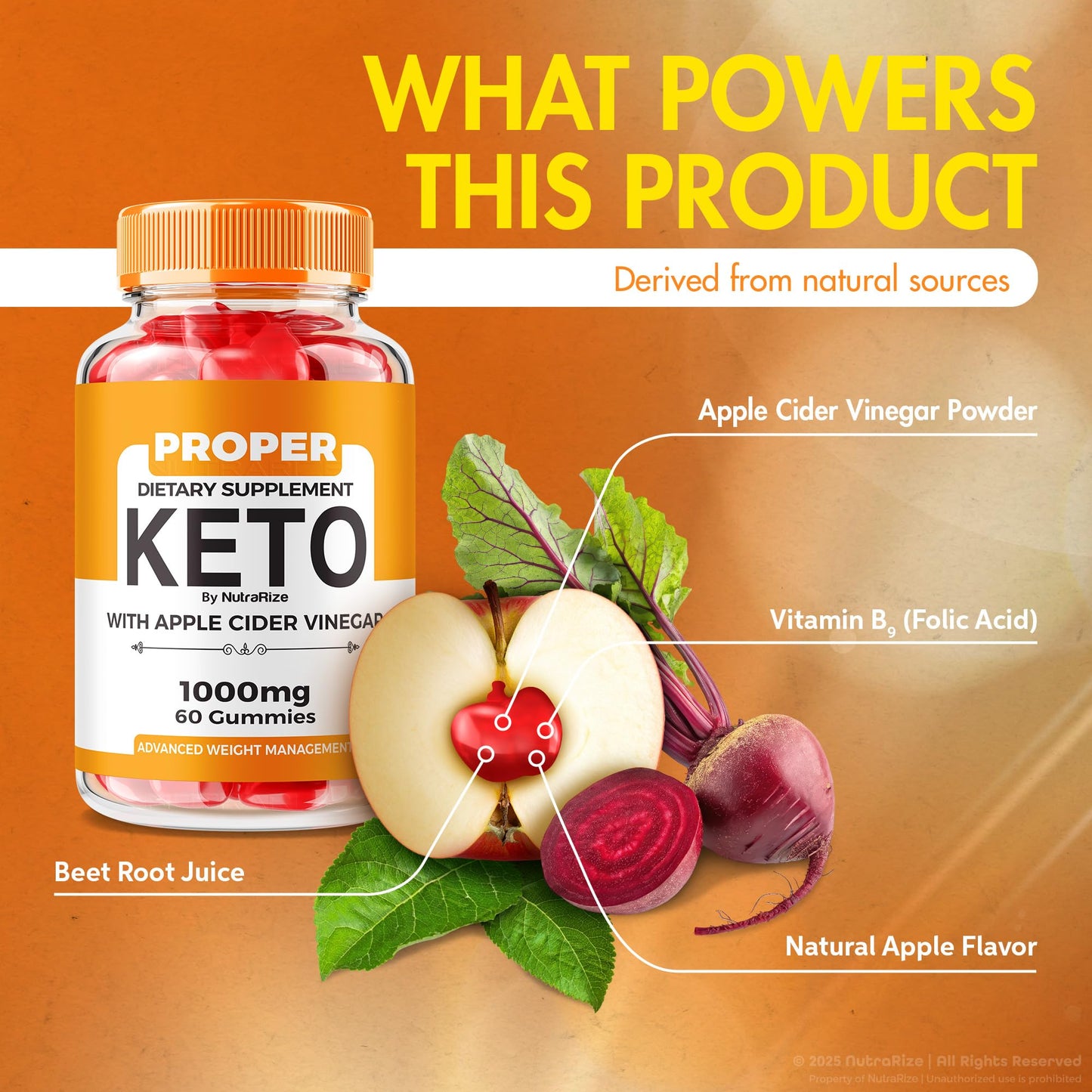 NutraRize Proper Keto Gummies 300 Gummies