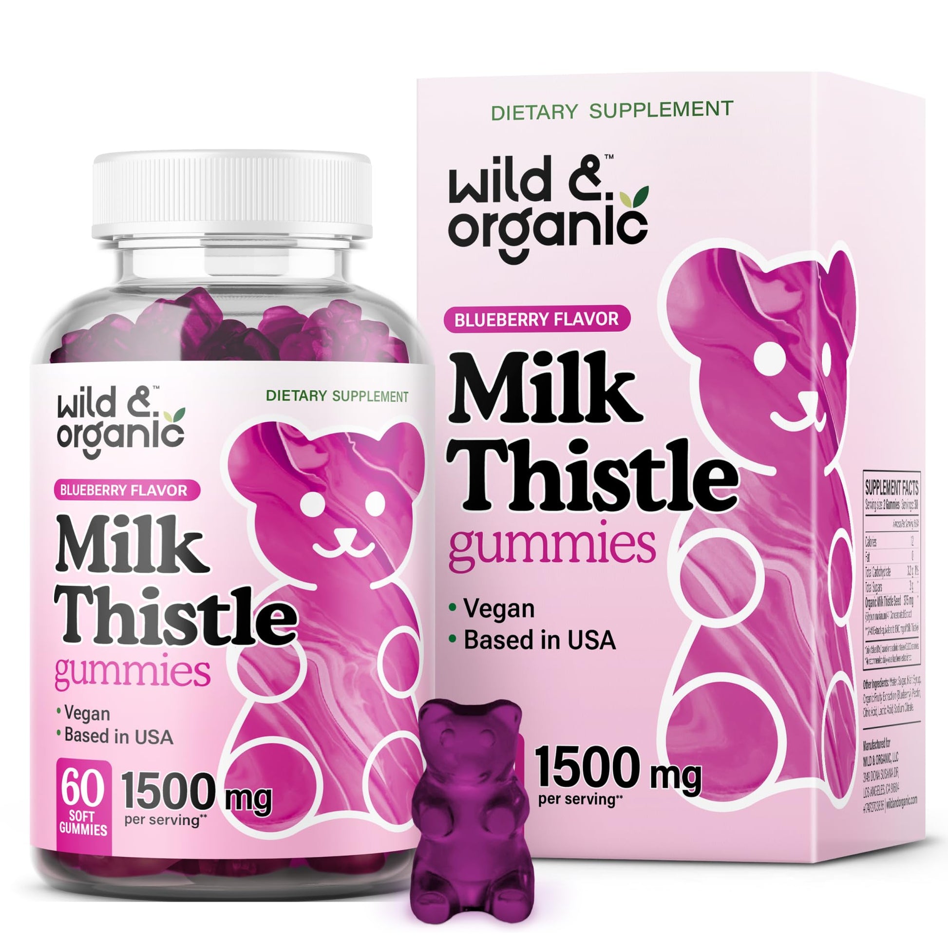 Wild & Organic Milk Thistle Gummies 60 Count