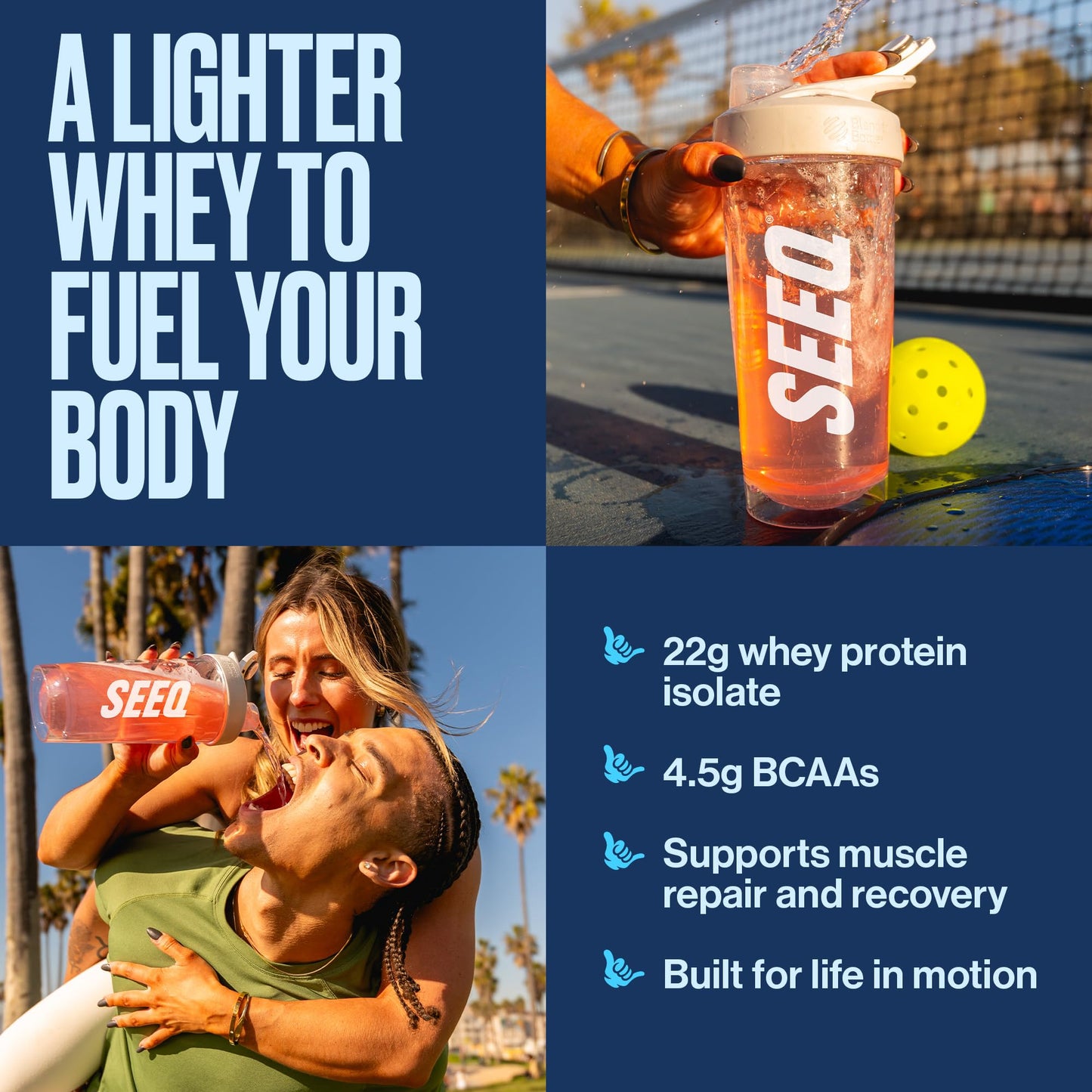 SEEQ Clear Whey Protein Isolate Packets 18 Count