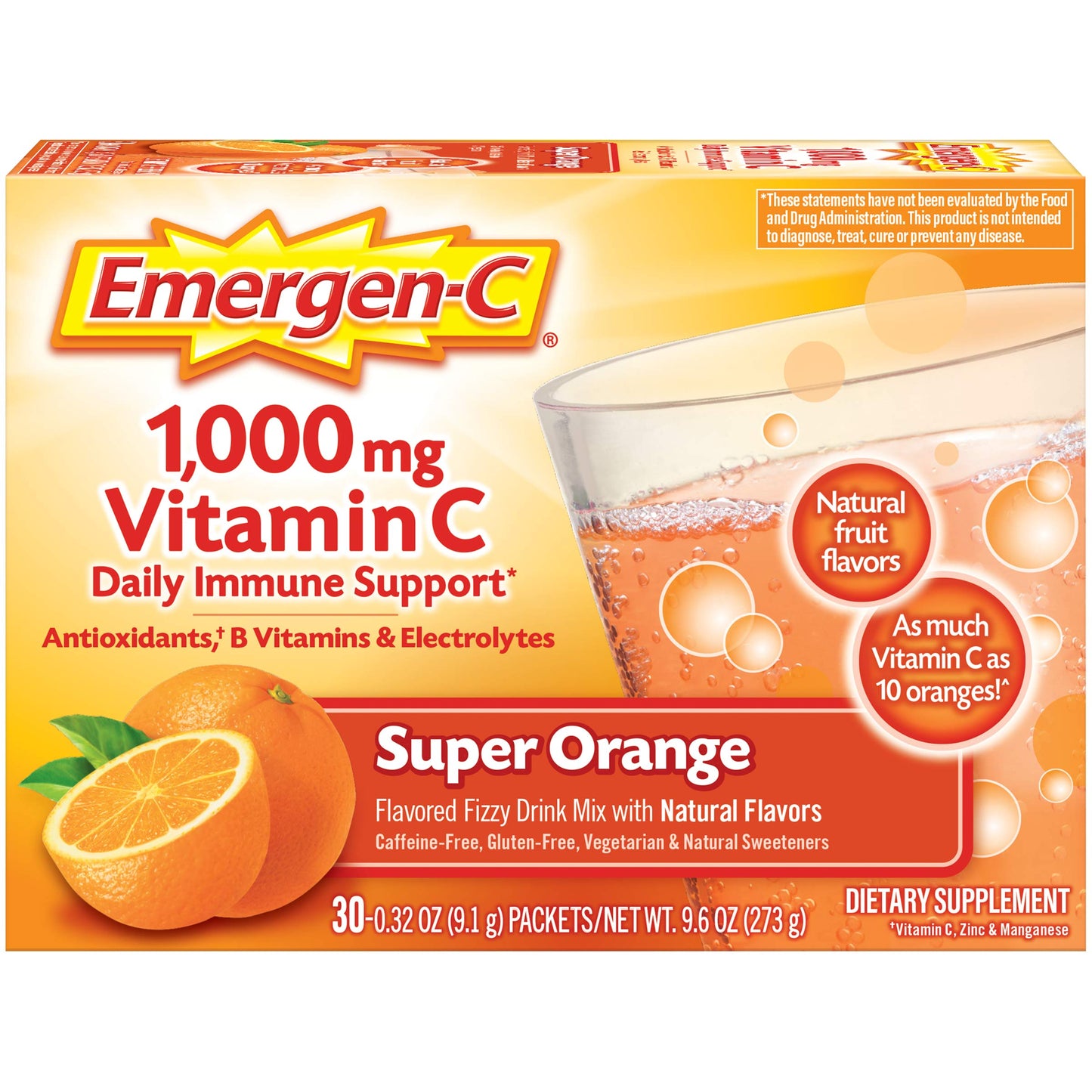 Emergen-C 1000mg Vitamin C Powder for Daily Immune Support, Powder, 36 Count