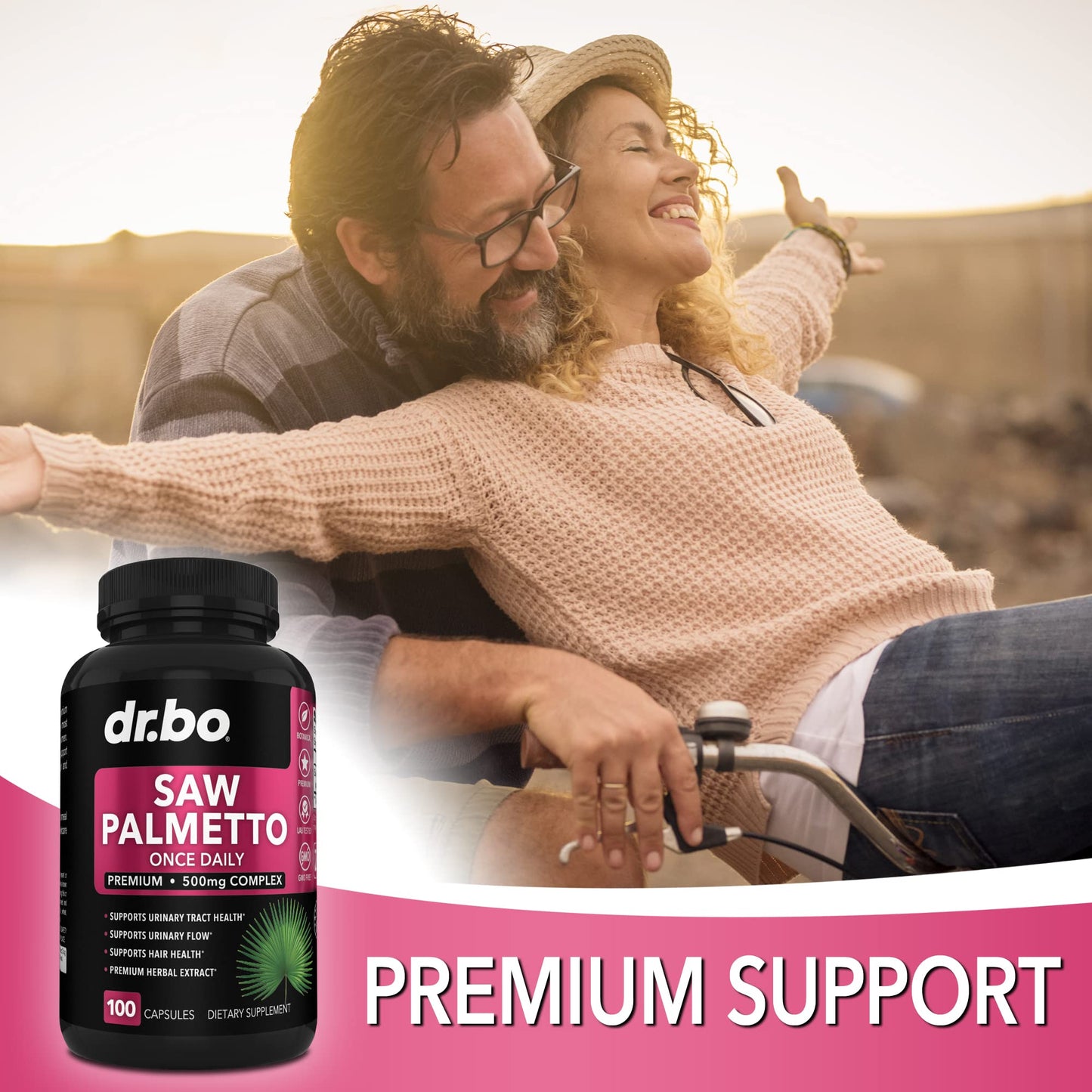 DR. BO Saw Palmetto for Women Hair Loss DHT Blocker Capsules 100 Count