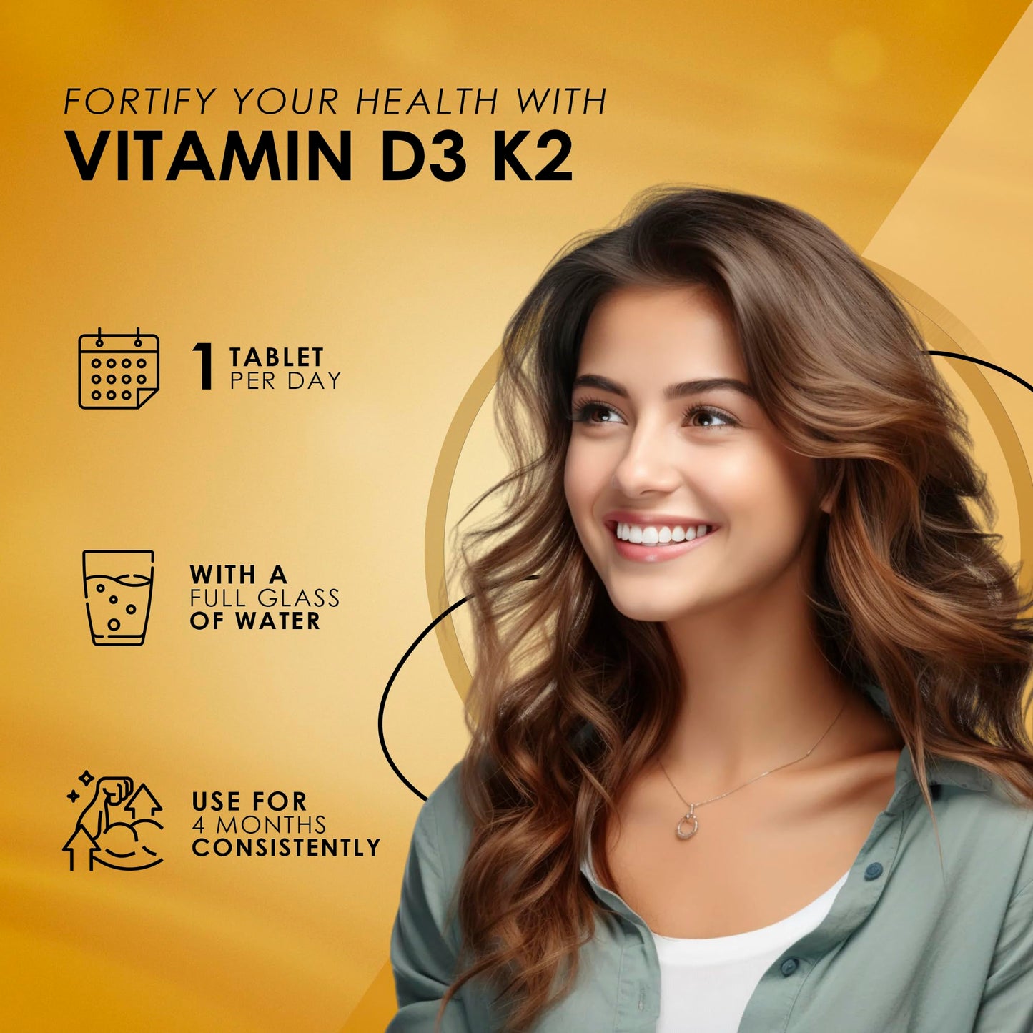 AMBROSIAL Vitamin D3 & K2 Tablet, 120 Tablets